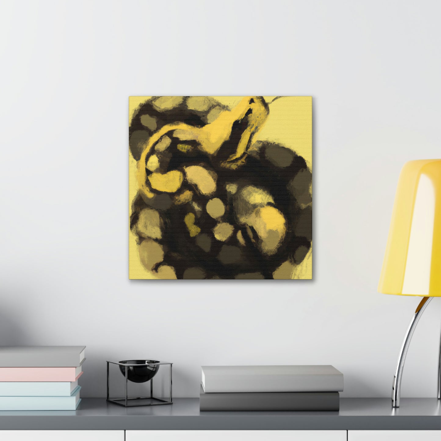 "Ball Python Expressionism" - Canvas