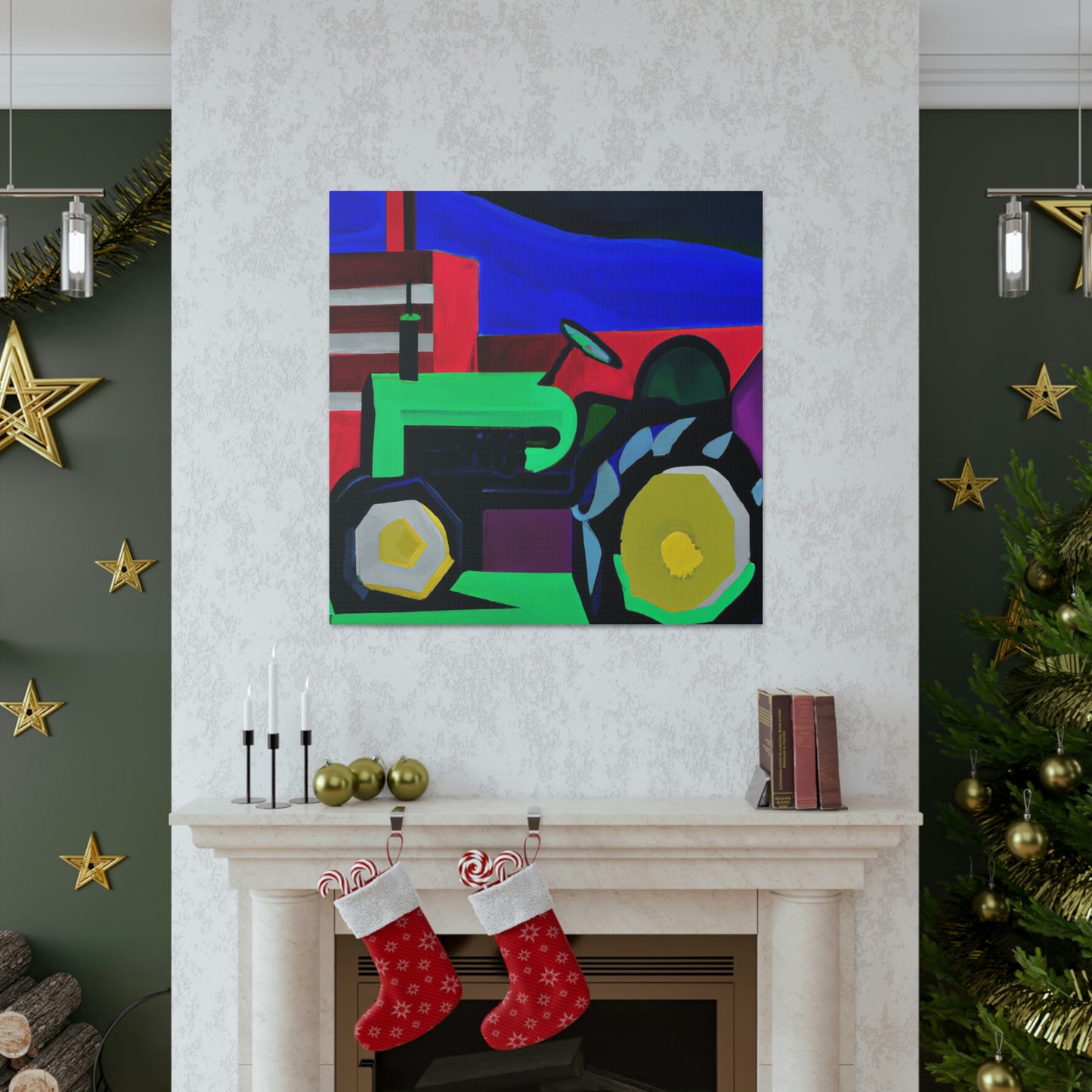 "Tractor Reimagined Deco" - Canvas