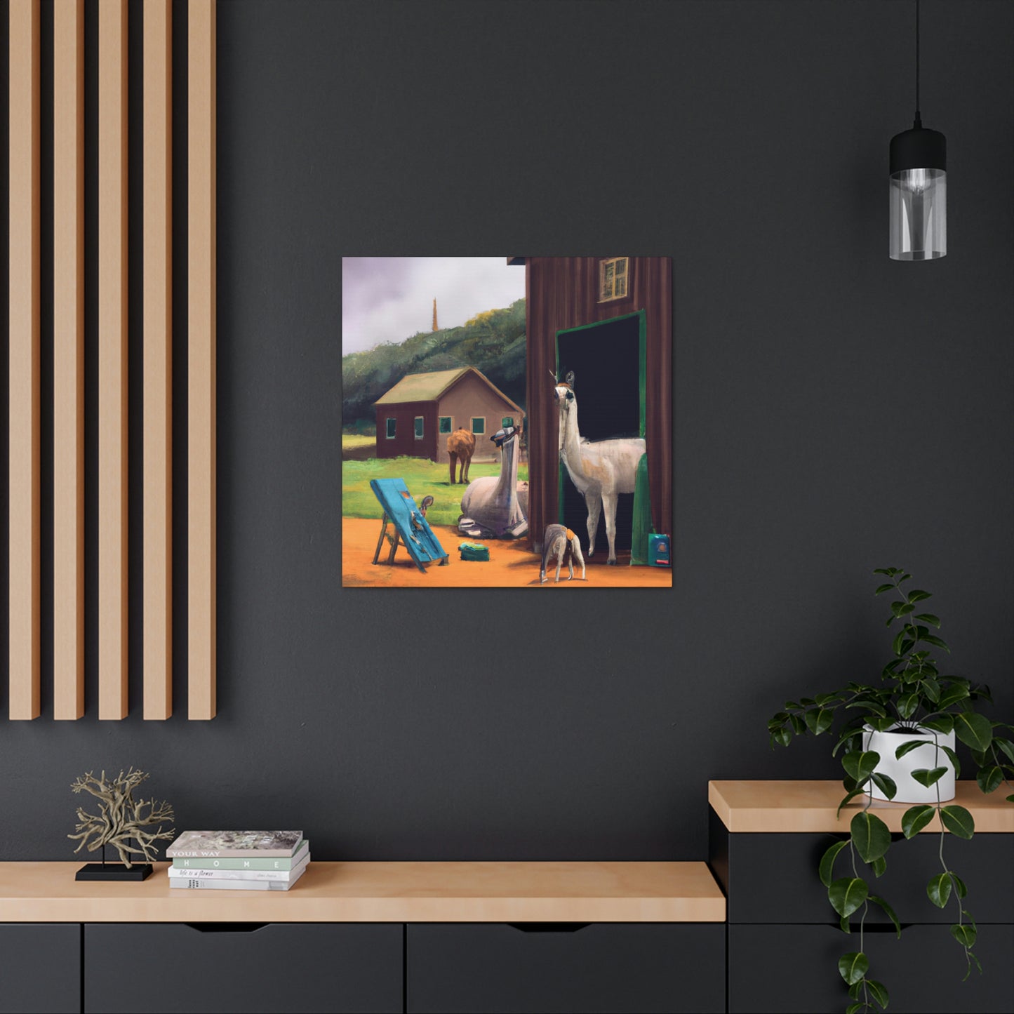 Llama at Sunrise. - Canvas