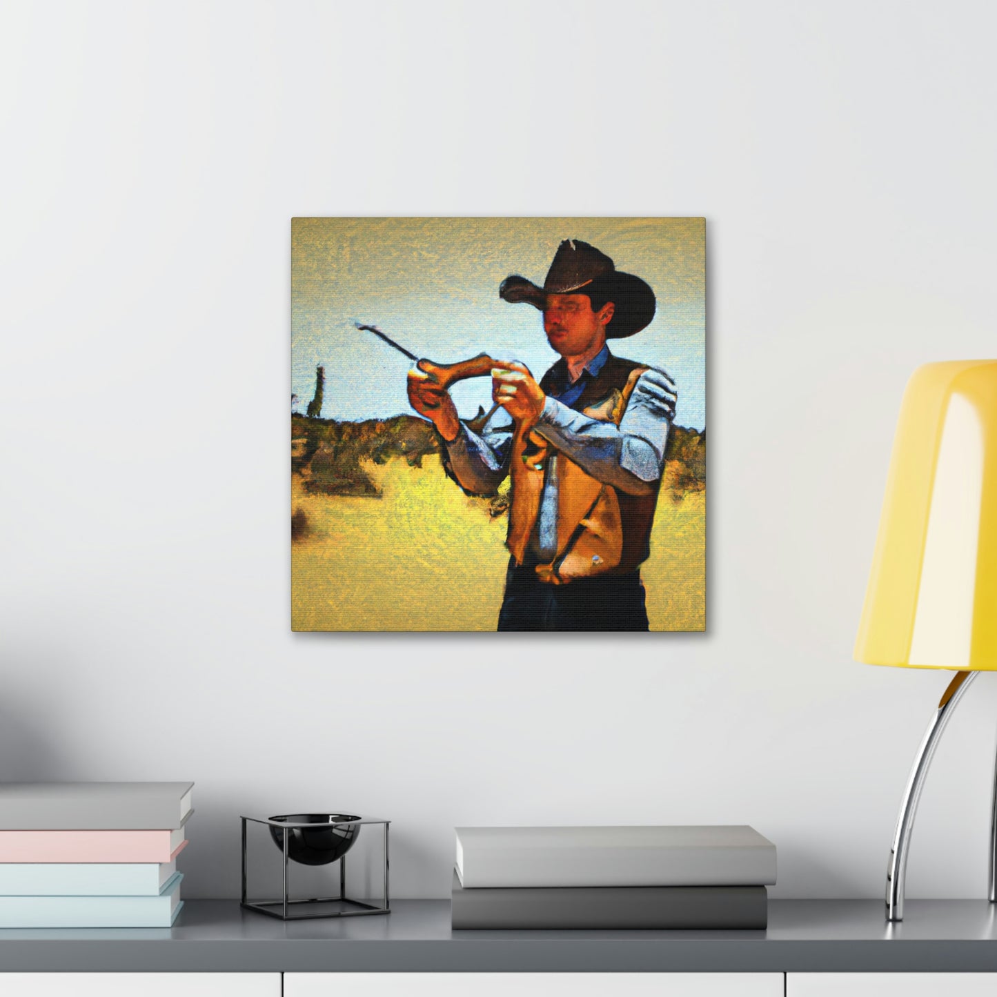 "Rifle on Fire Dawn" - Canvas