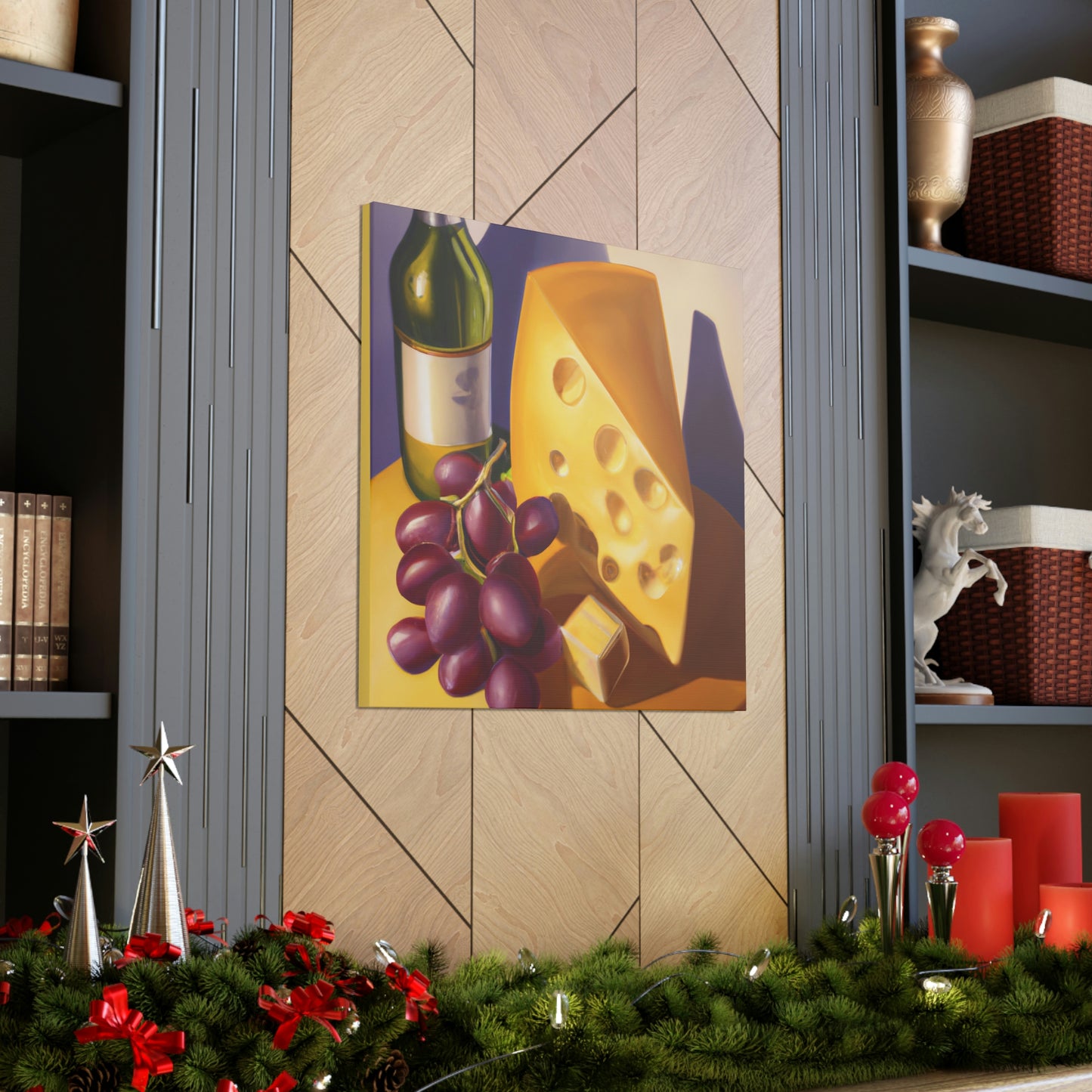 Cheese and Grapes Feast - Canvas