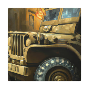 "Jeep in Morning Light" - Canvas