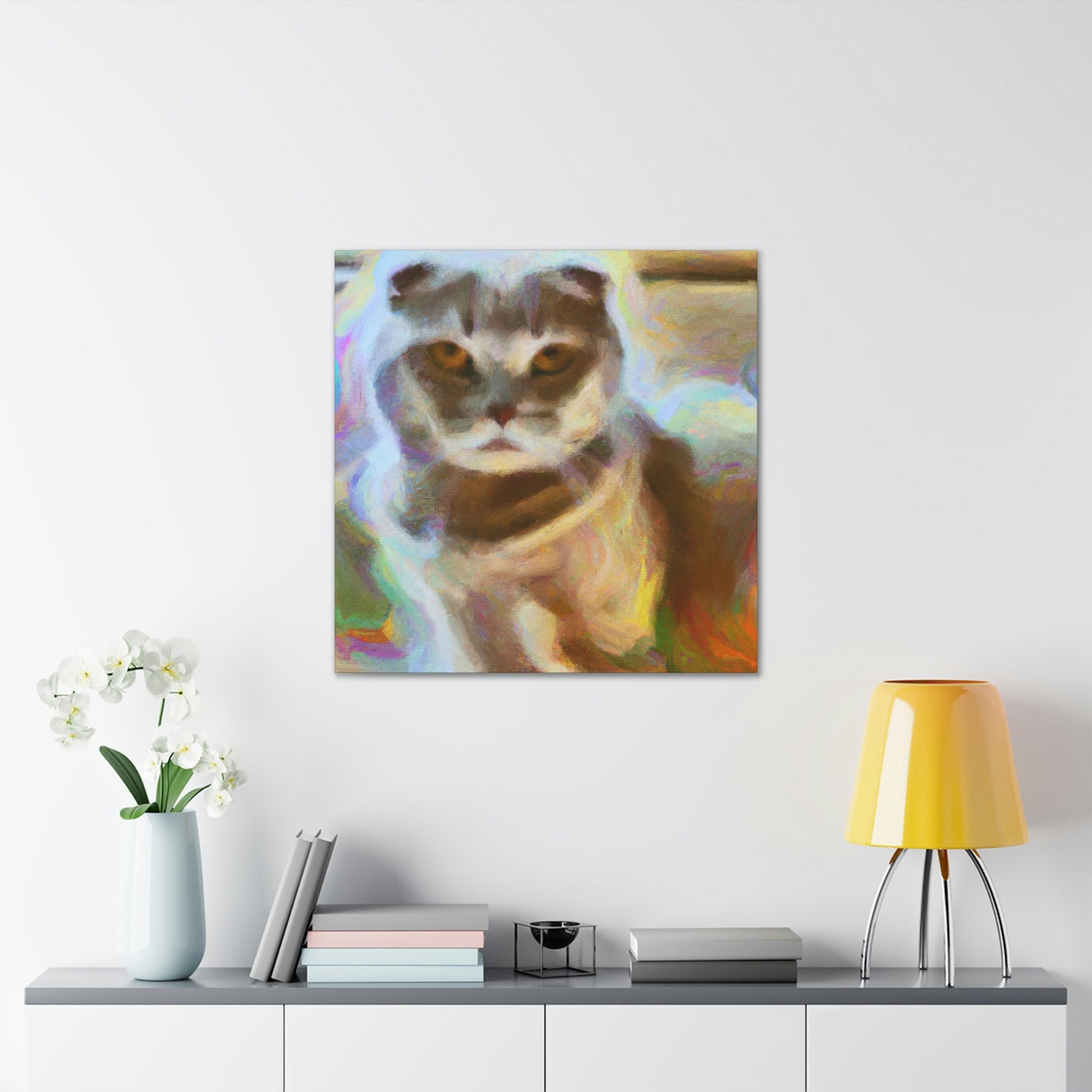 "Cat in Fauvist Hues" - Canvas