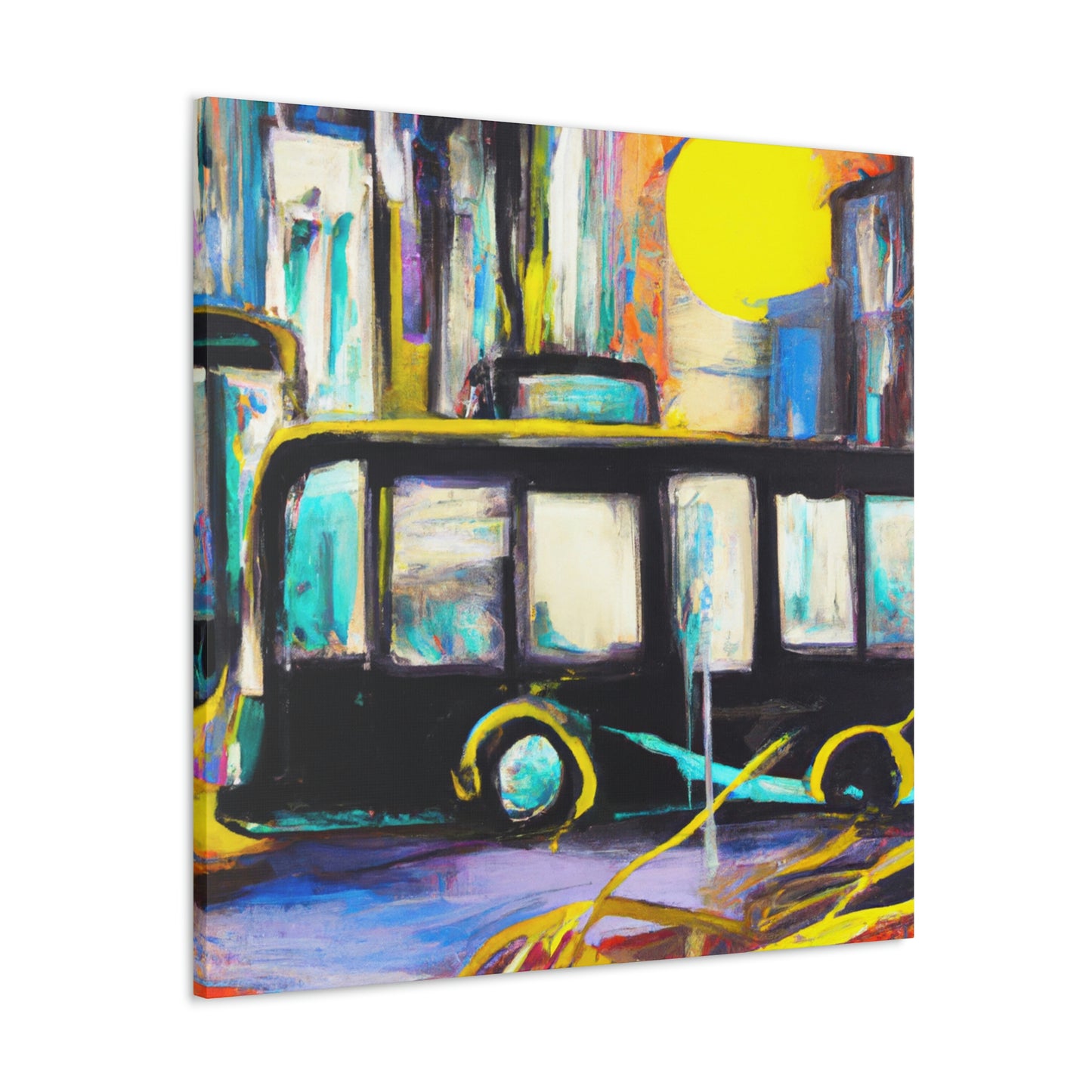 Bus in the City - Canvas