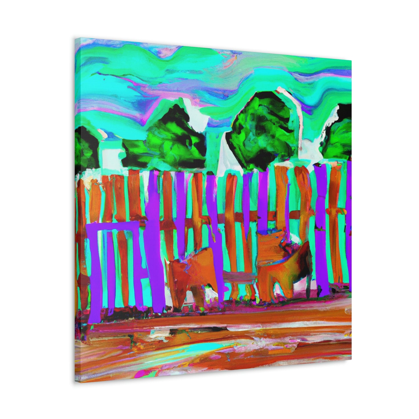 Fence of the Farm - Canvas