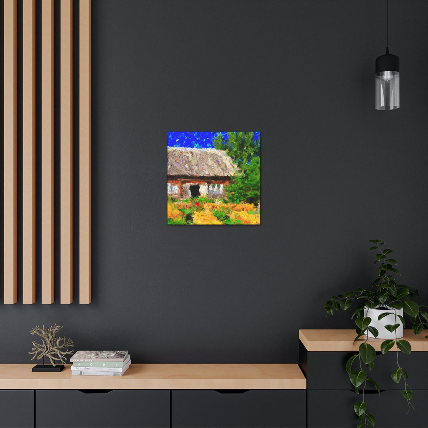 "Farmhouse at Dusk" - Canvas