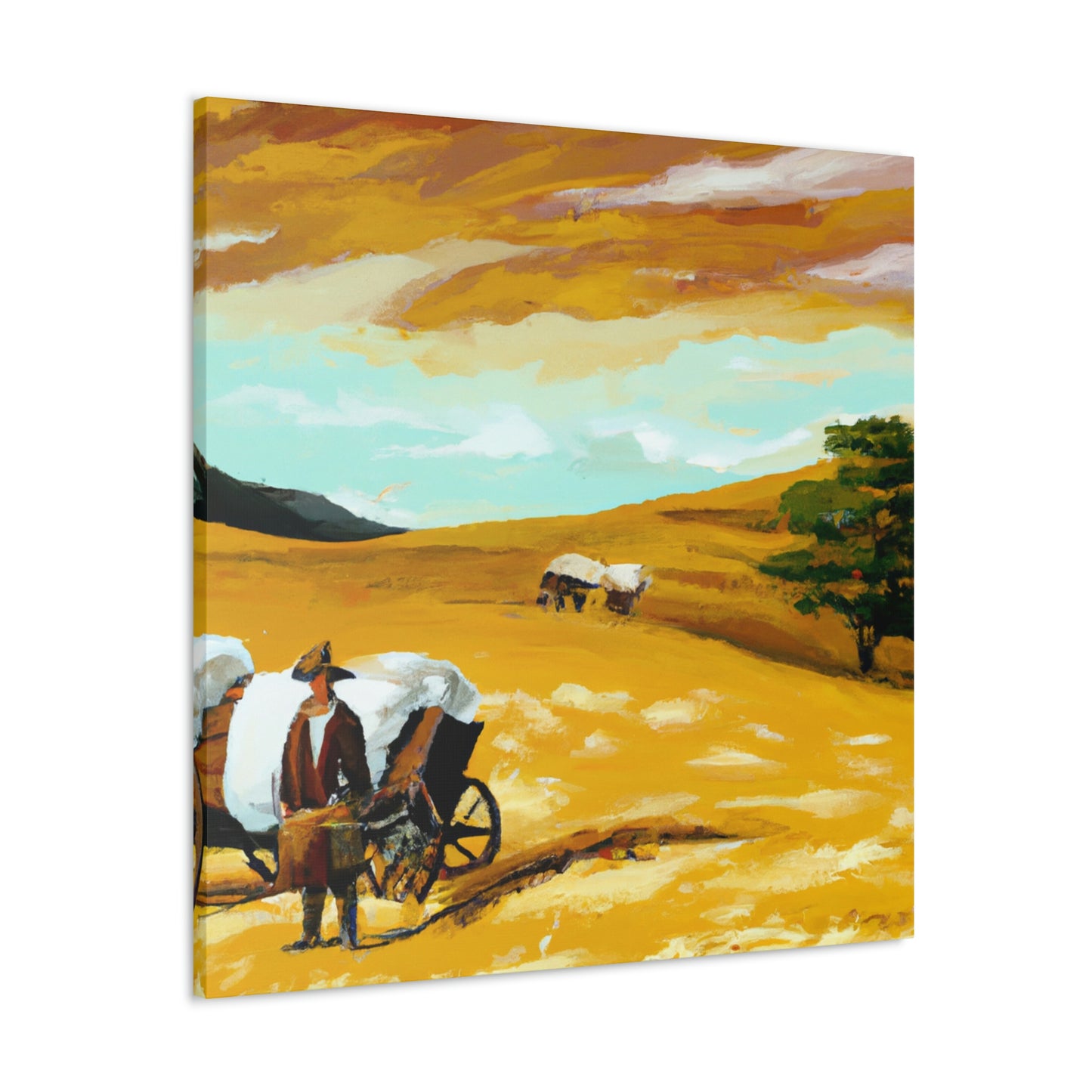 "Wheels of Wonder Wagon" - Canvas