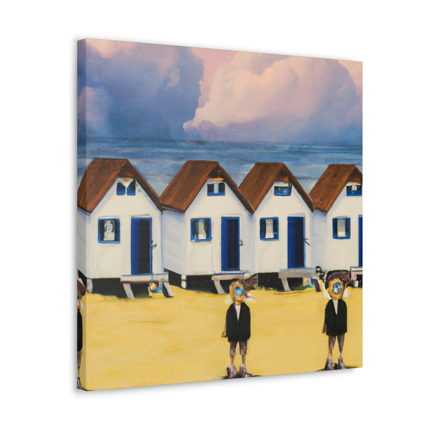 Surreal Seaside Cottages - Canvas