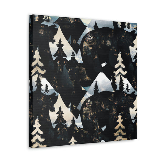 "Black Bear Deco Dream" - Canvas