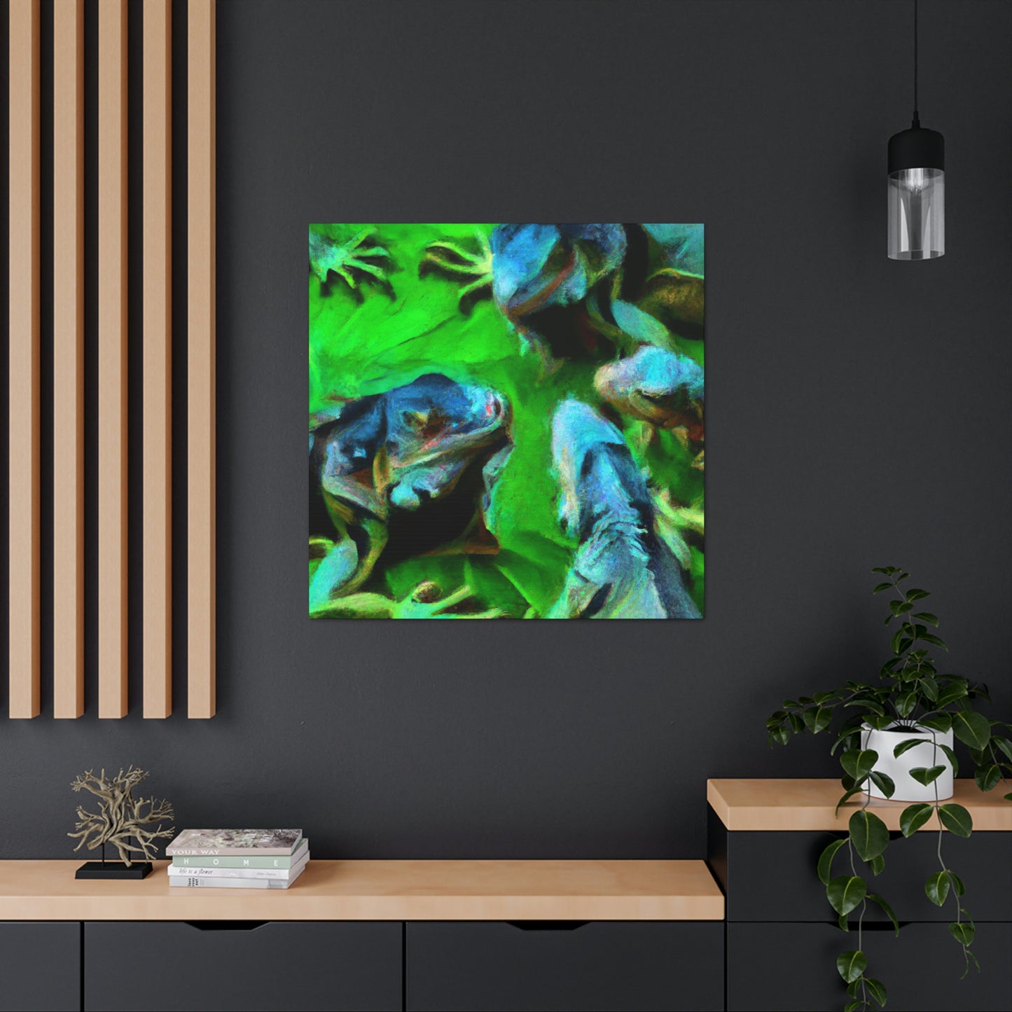 Iguanas in Impressionism - Canvas