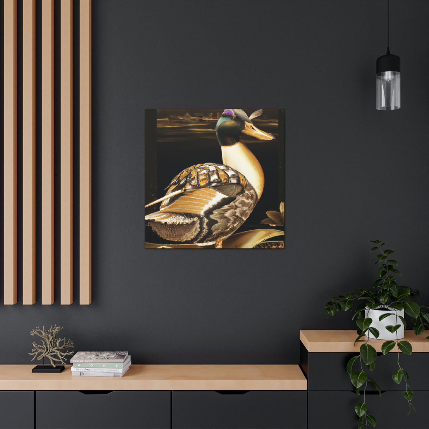 Mallard in Art Deco - Canvas