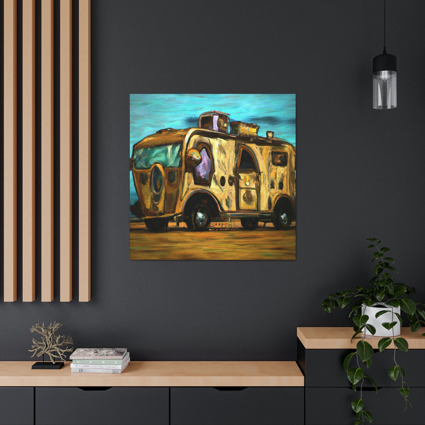 "Camper Van Machine Age" - Canvas