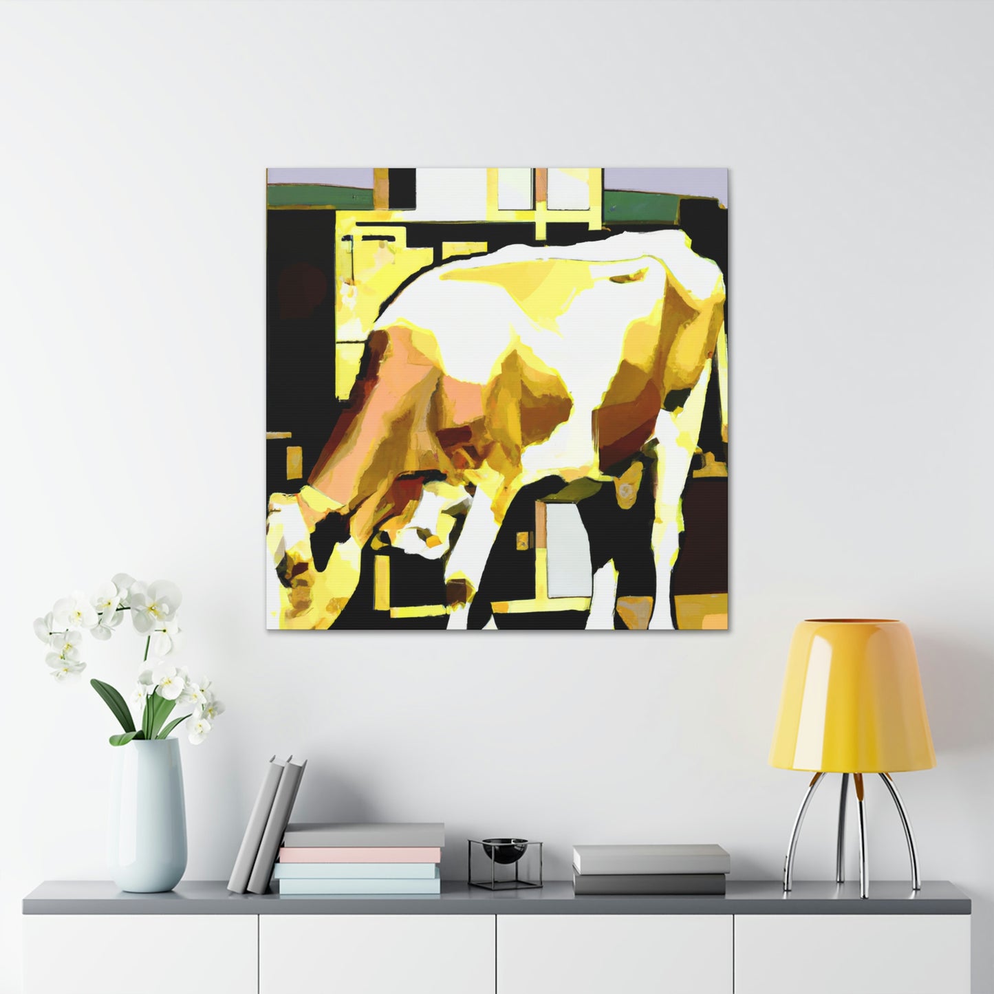 "Jersey Cow in Jazz." - Canvas