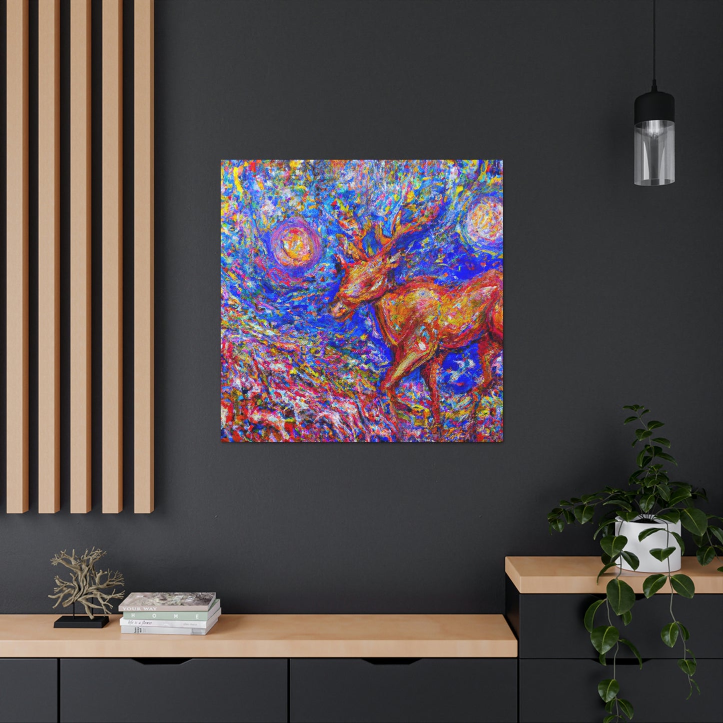 Reindeer in Expressionism - Canvas