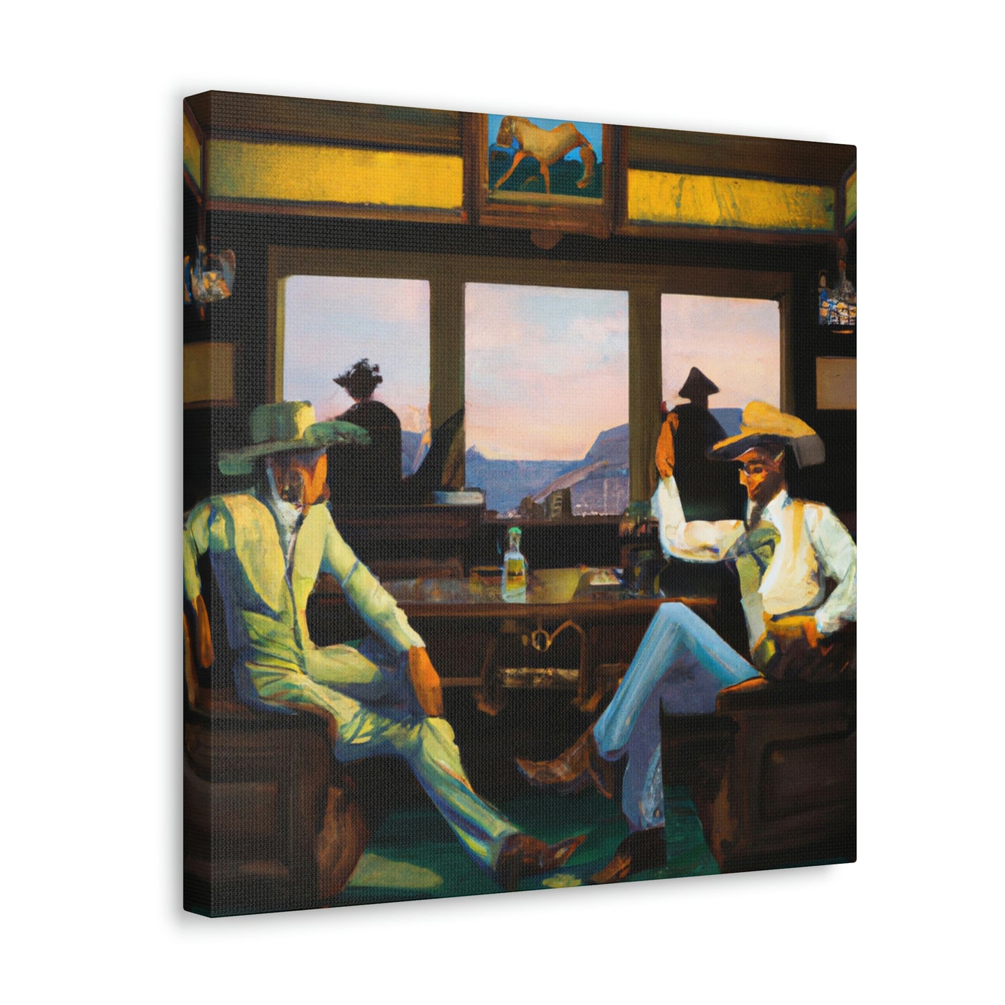 "Glamorous Saloon Scene" - Canvas