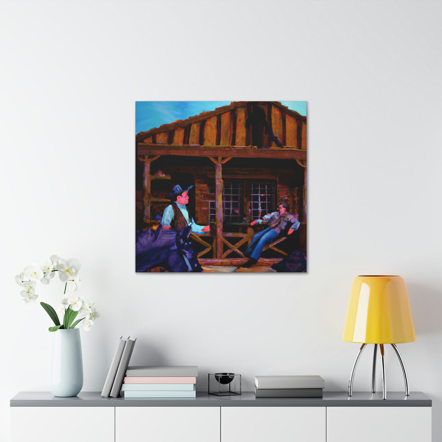 "Saloon Life Scene" - Canvas