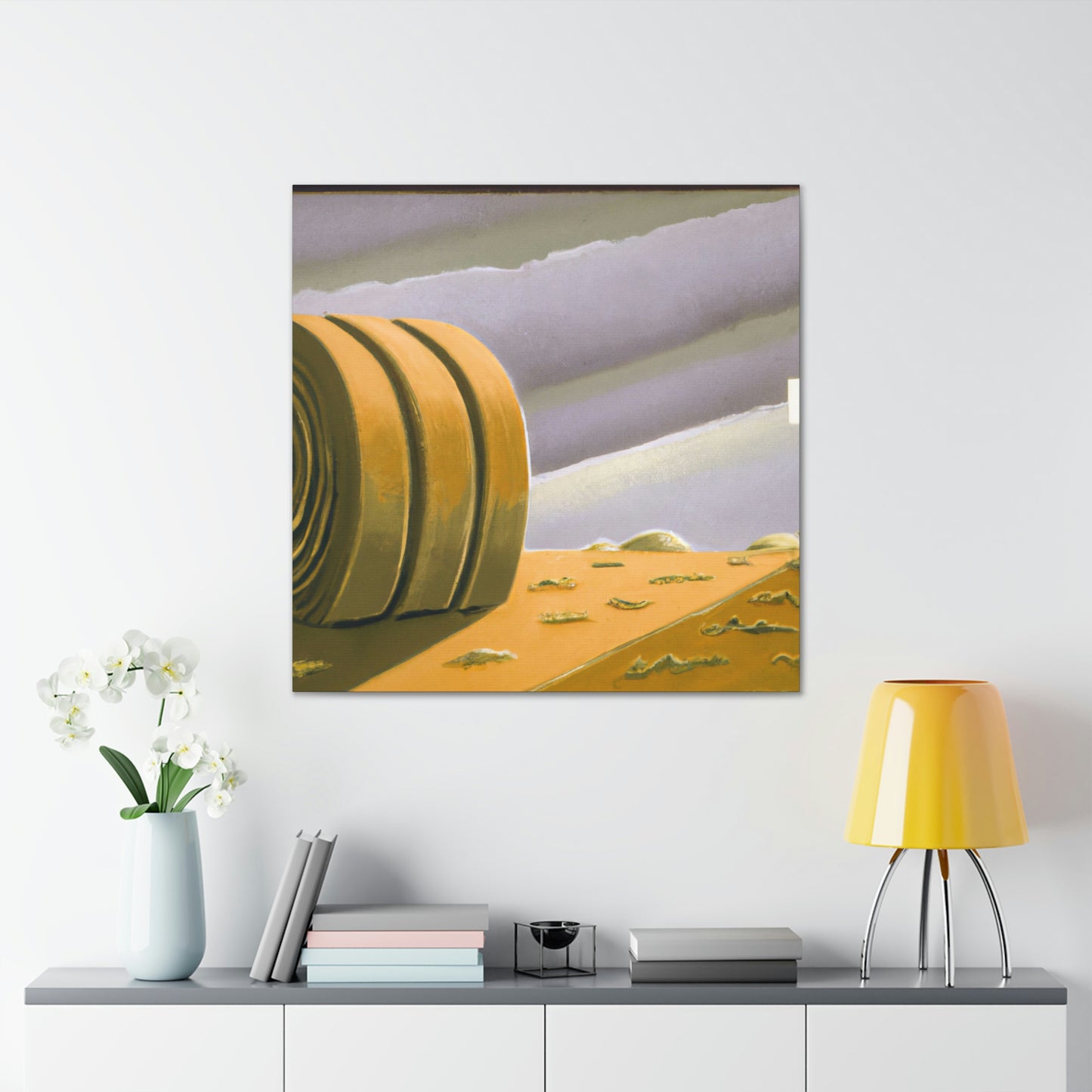 "Hay Bales in Deco". - Canvas