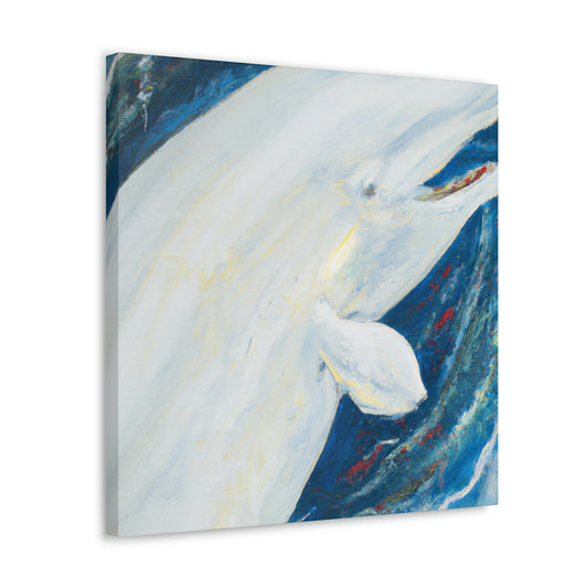 Beluga Whale Majestic. - Canvas