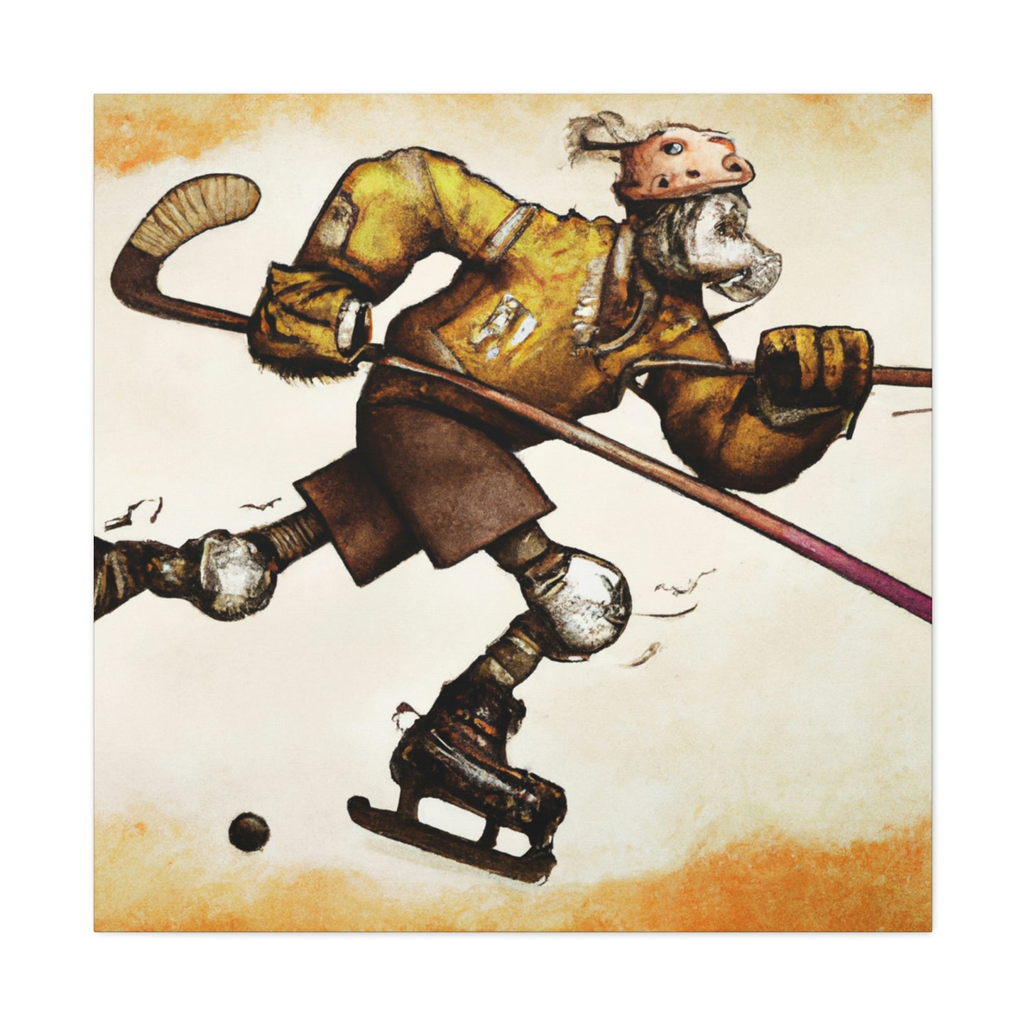 Hockey on Gears Wheels - Canvas