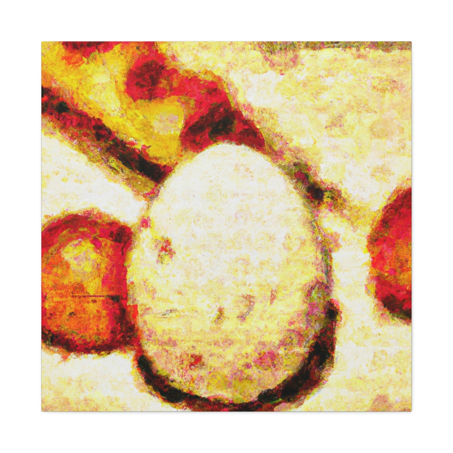 Eggs in Pointillism - Canvas