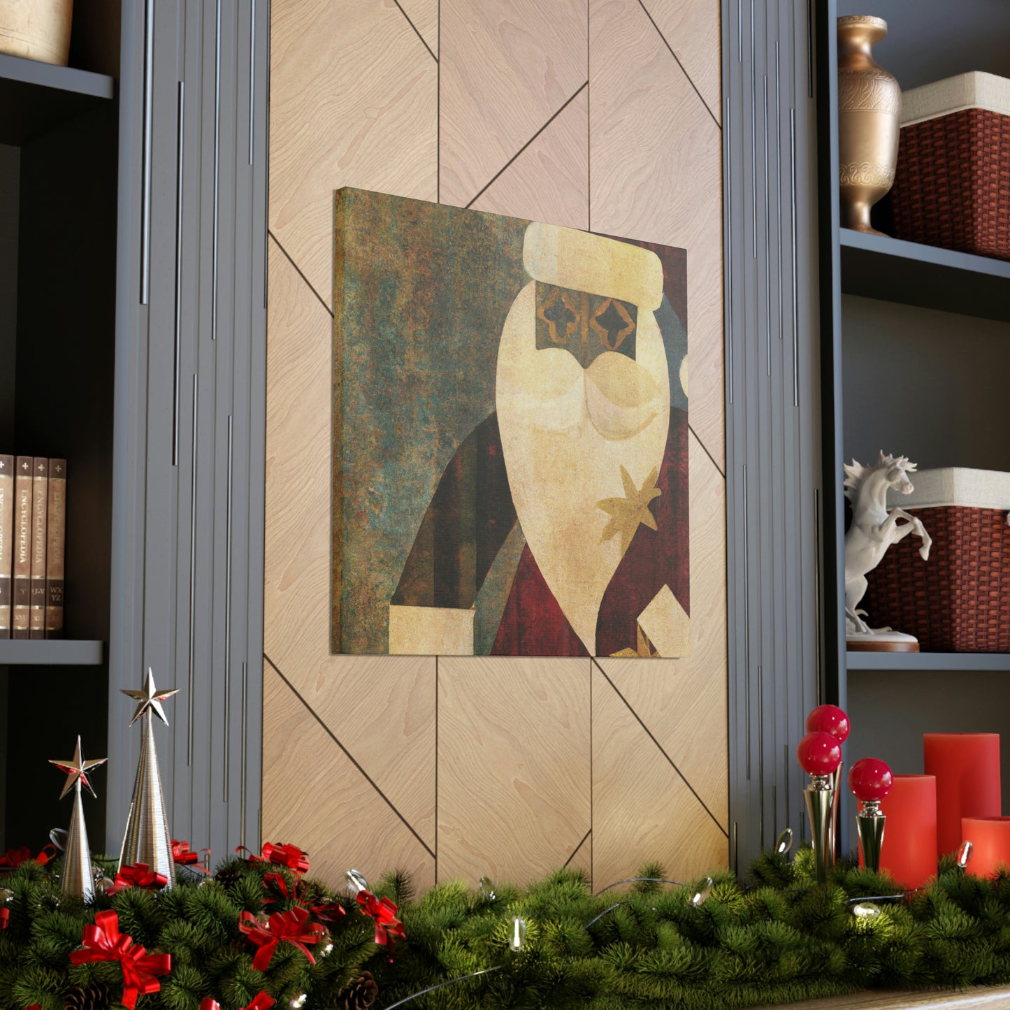 Santa's Art Deco Dream - Canvas