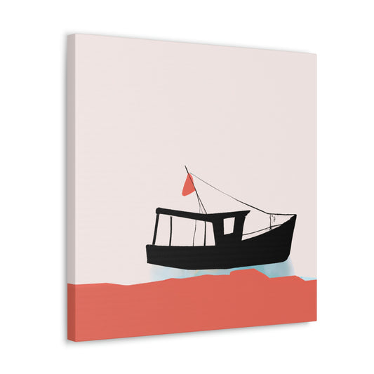 Fishing Boat Minimalism - Canvas