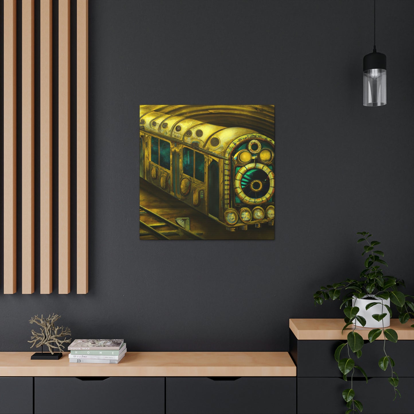 Subway Train Steampunk - Canvas