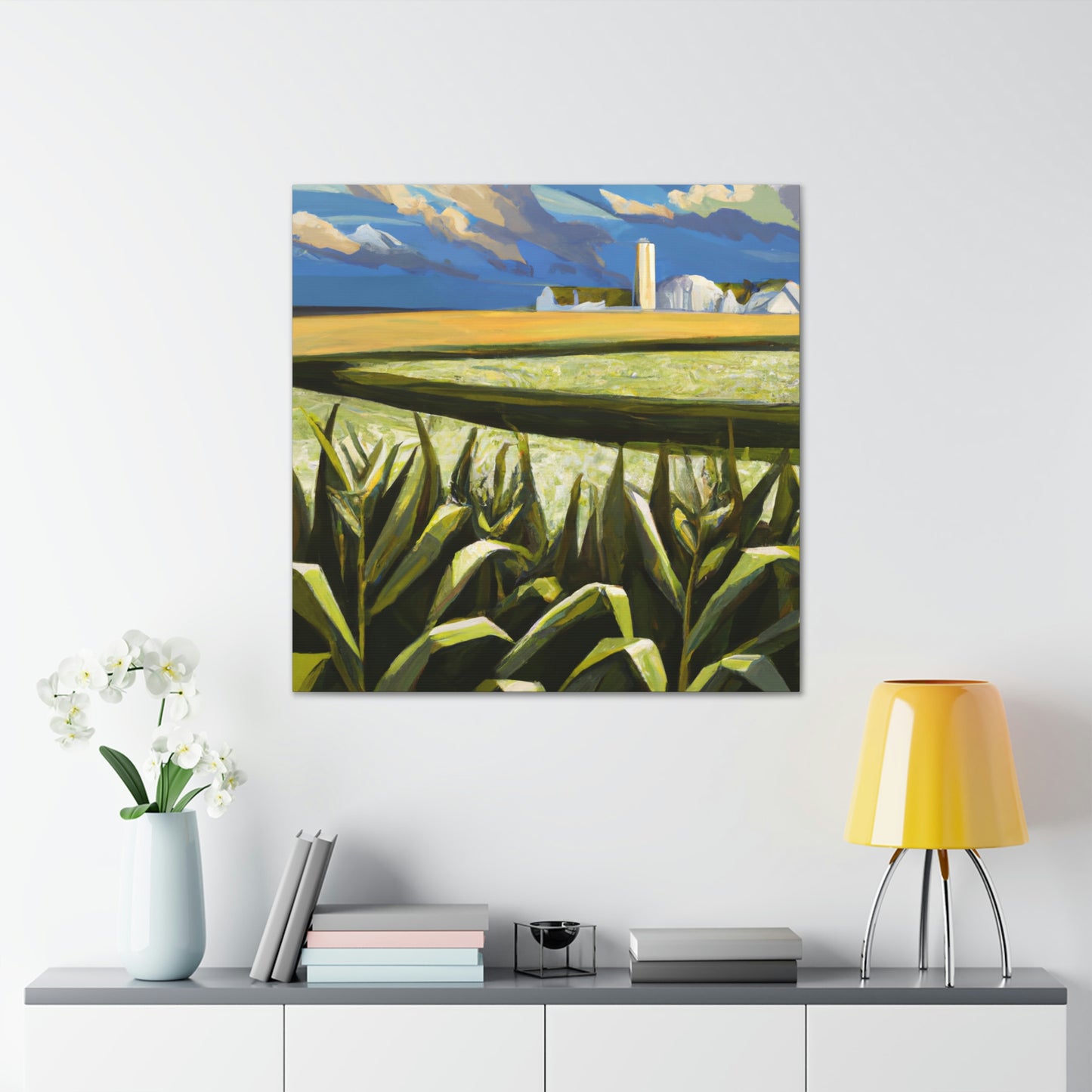 "Corn Field Harmony Scene" - Canvas