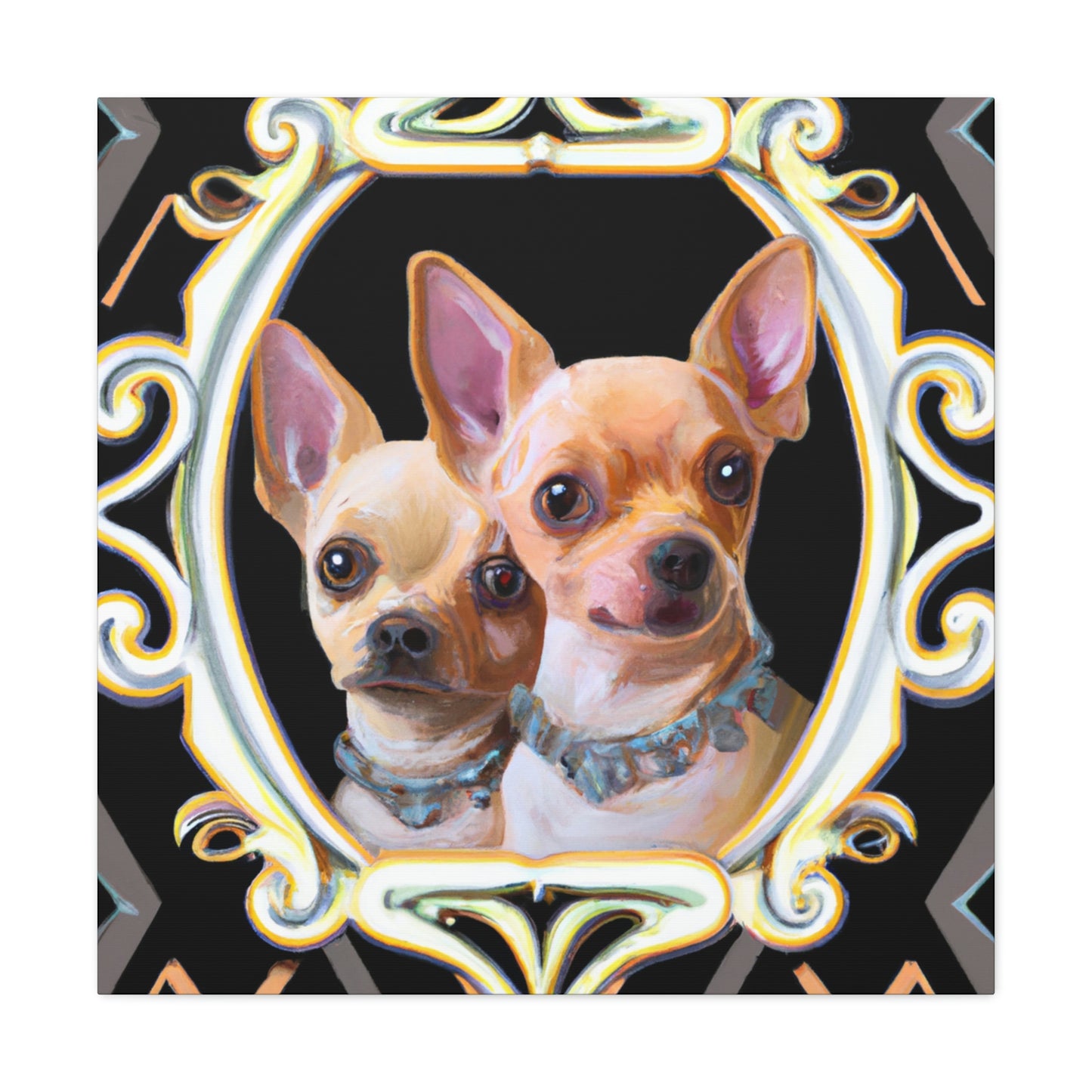 "Chihuahua Deco Dream" - Canvas