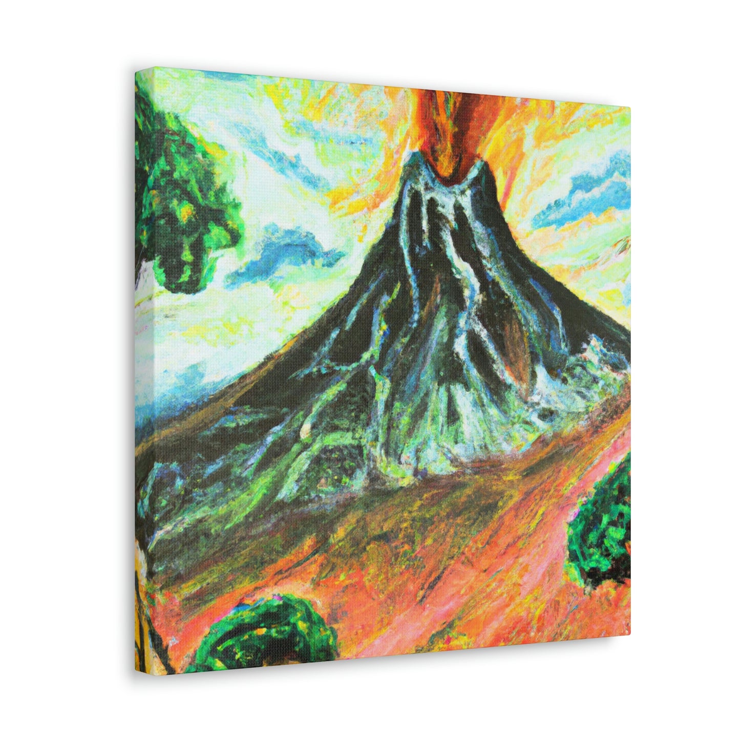 "Volcano Erupts Wildly" - Canvas