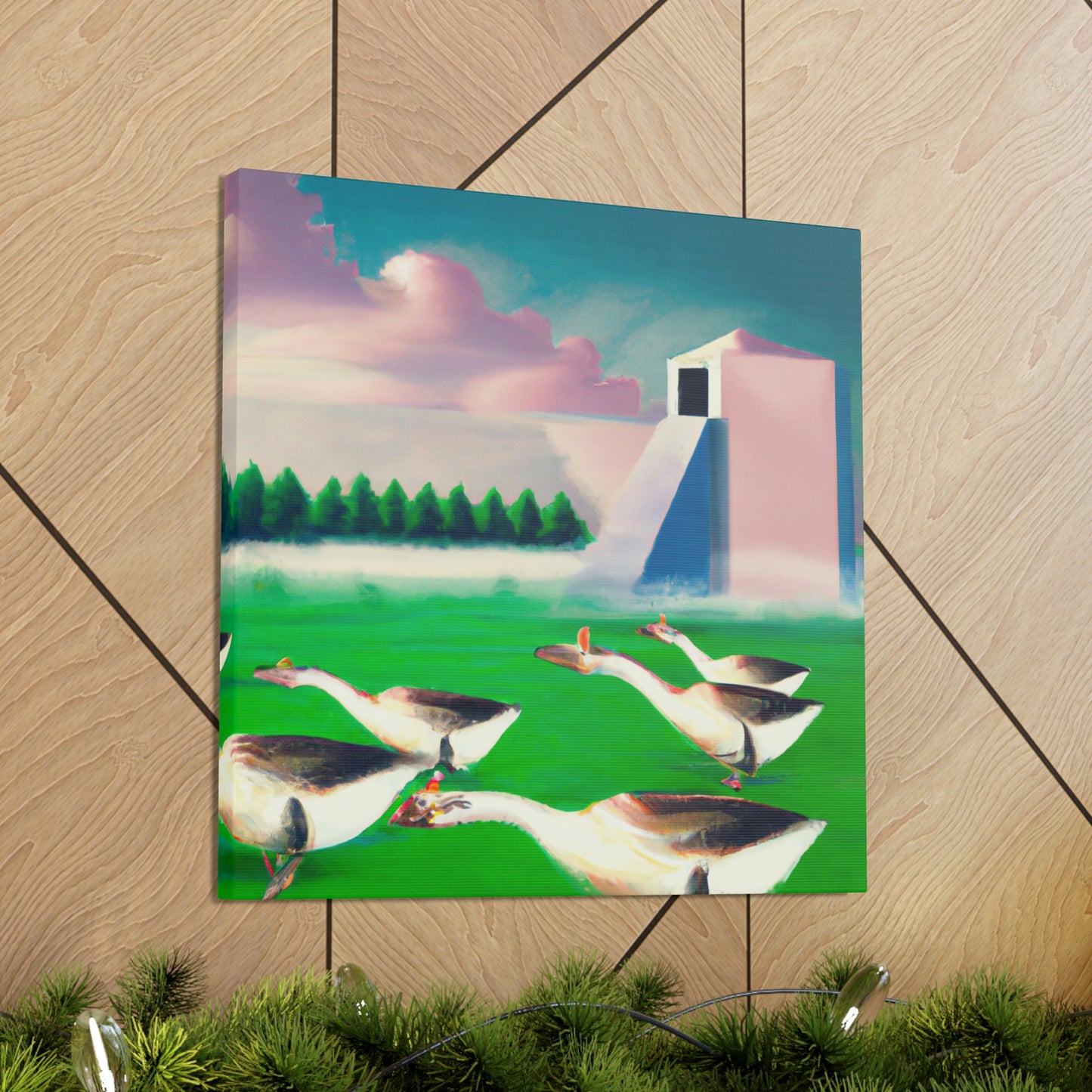 "Geese in the Water" - Canvas