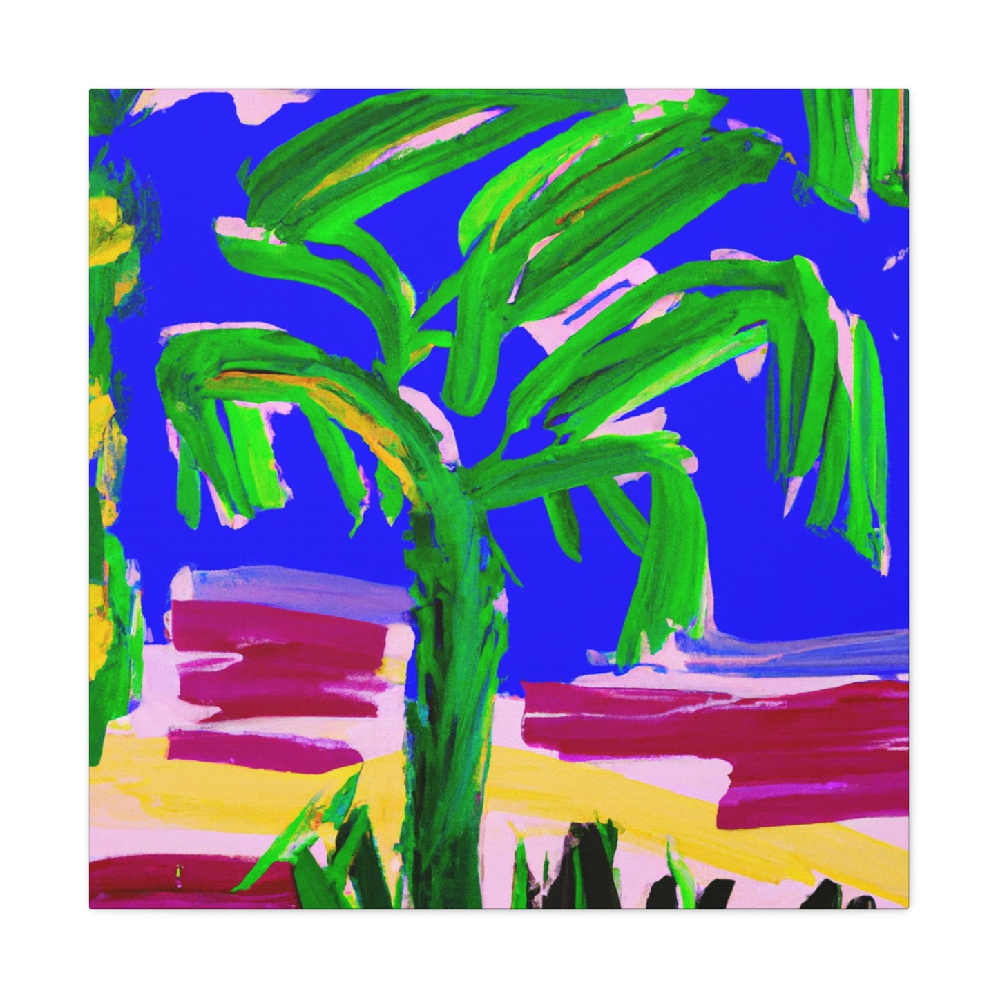 "Palm Tree Oasis Dream" - Canvas