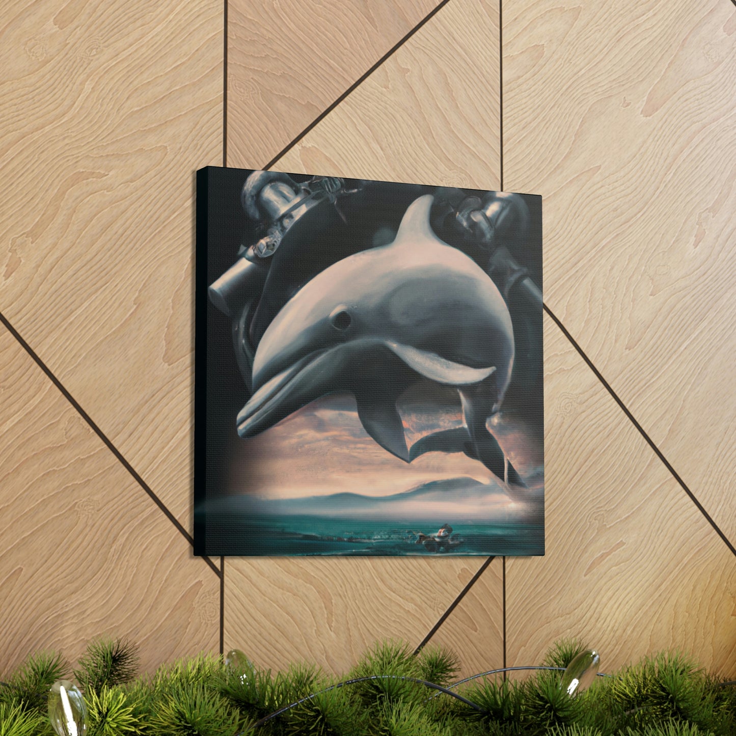 Dolphin's Clockwork Dream - Canvas