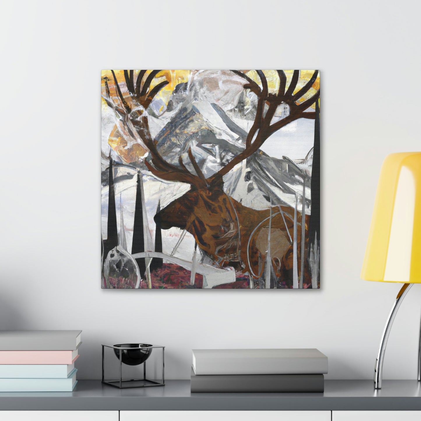 Elk of Art Deco - Canvas