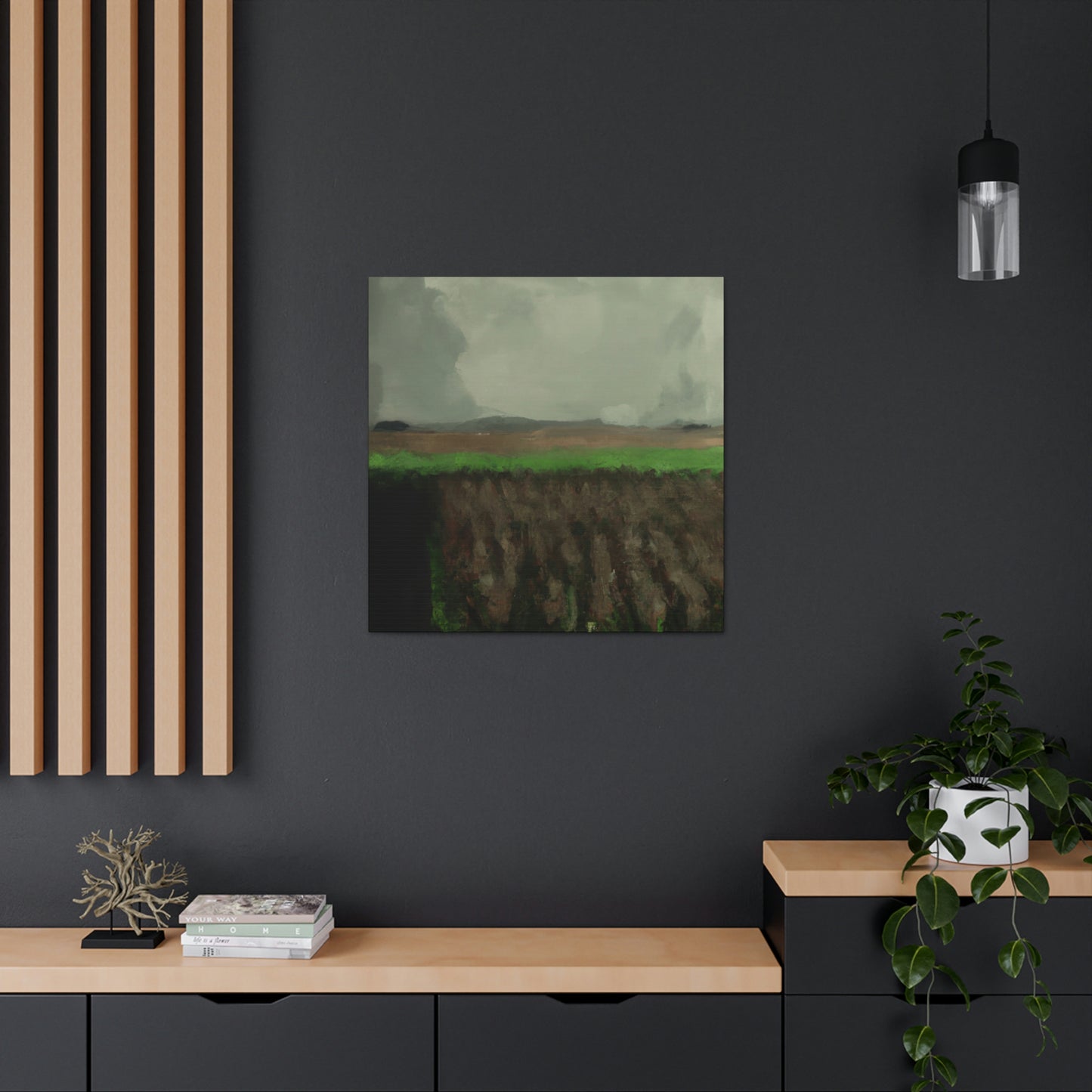 "Harvesting Corn Ablaze" - Canvas