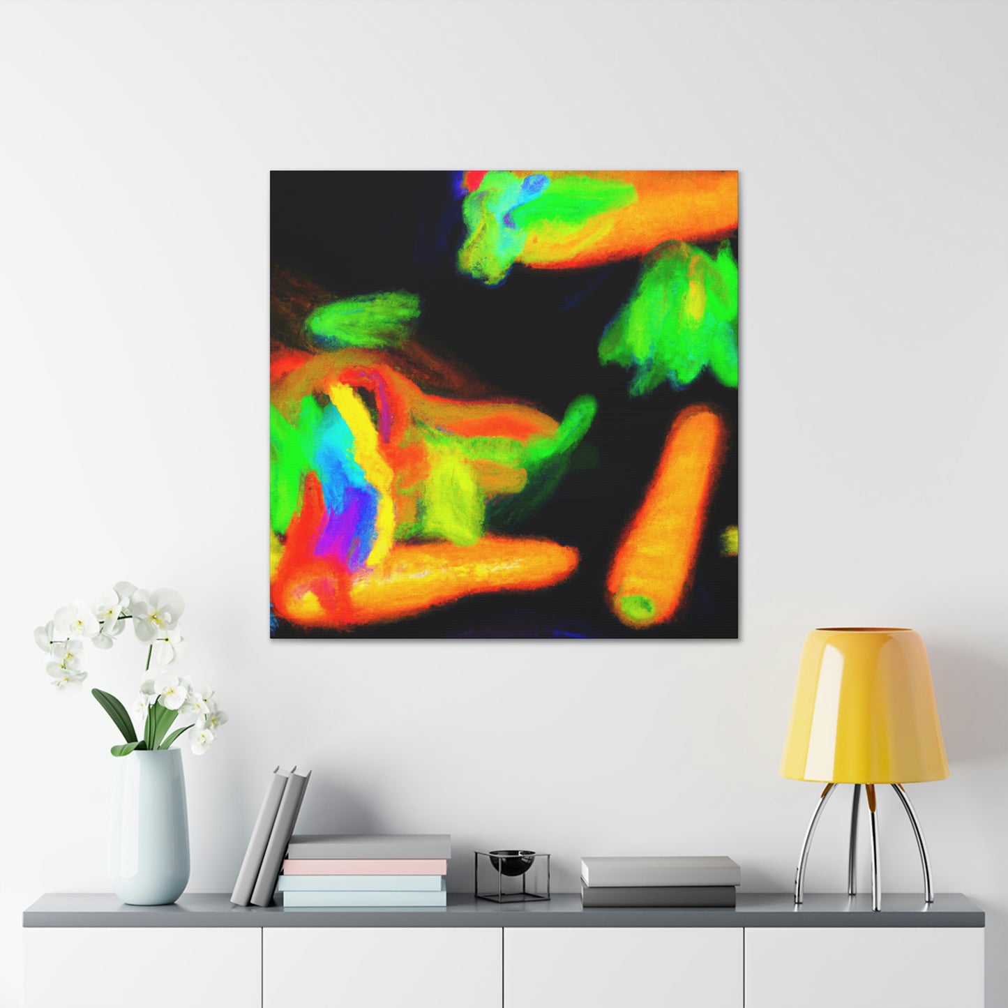 'Carrot Color Explosion' - Canvas