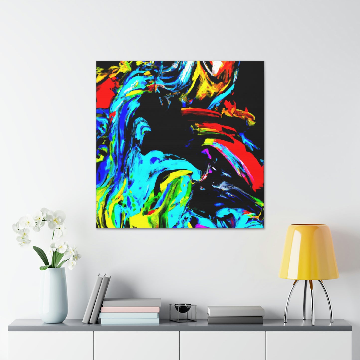 "Vibrant Brushstrokes Dance" - Canvas