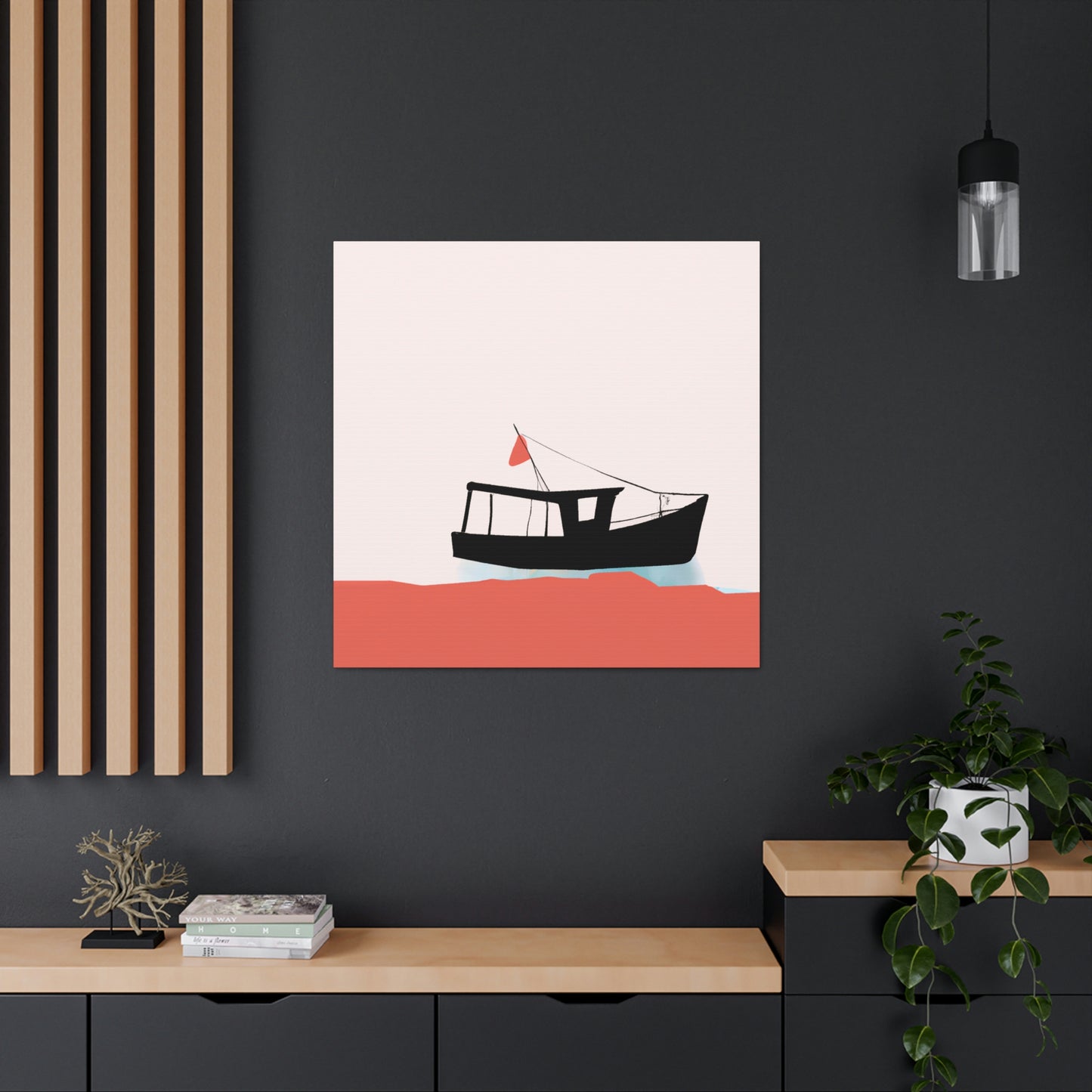 Fishing Boat Minimalism - Canvas