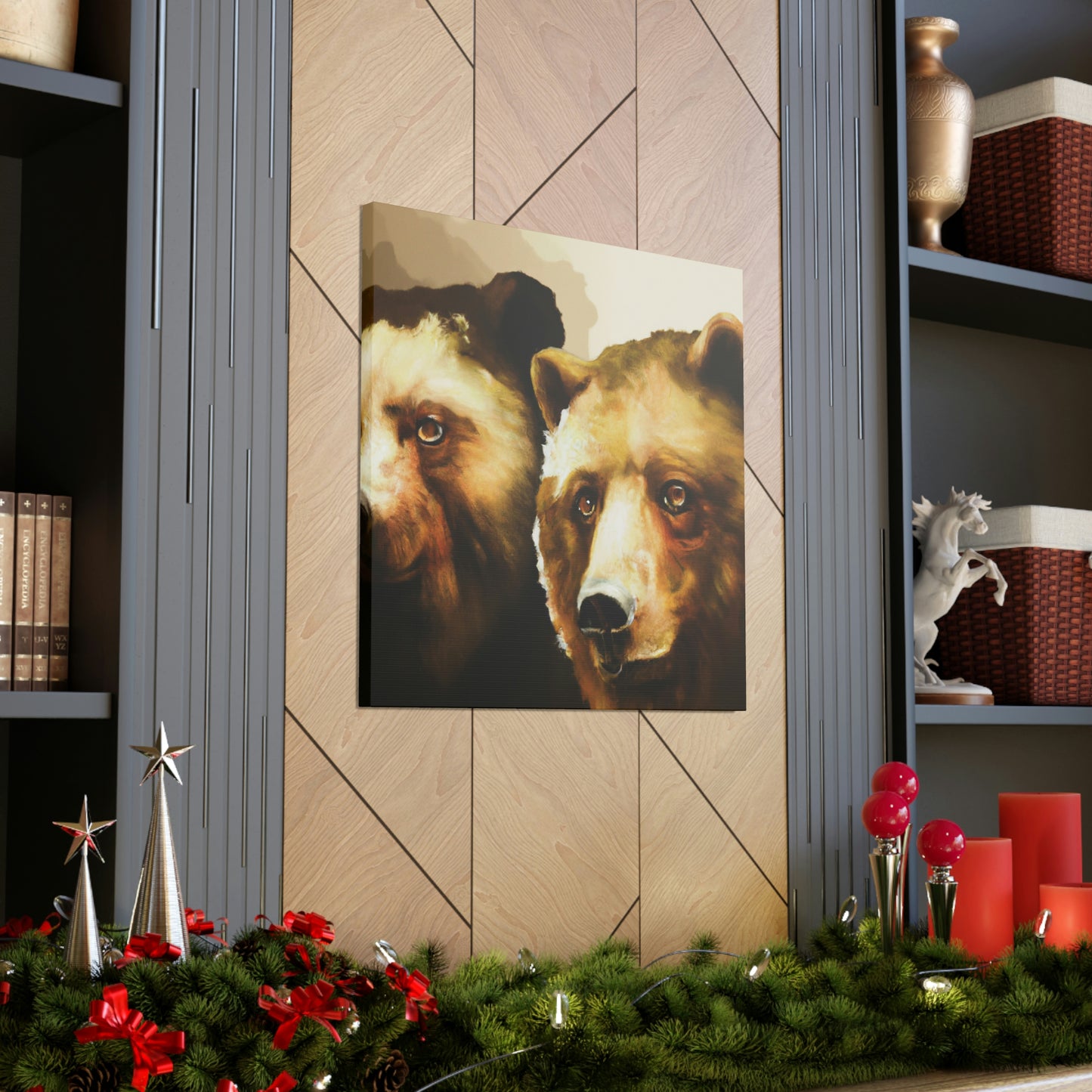 Grizzly Bear Family Portrait - Canvas