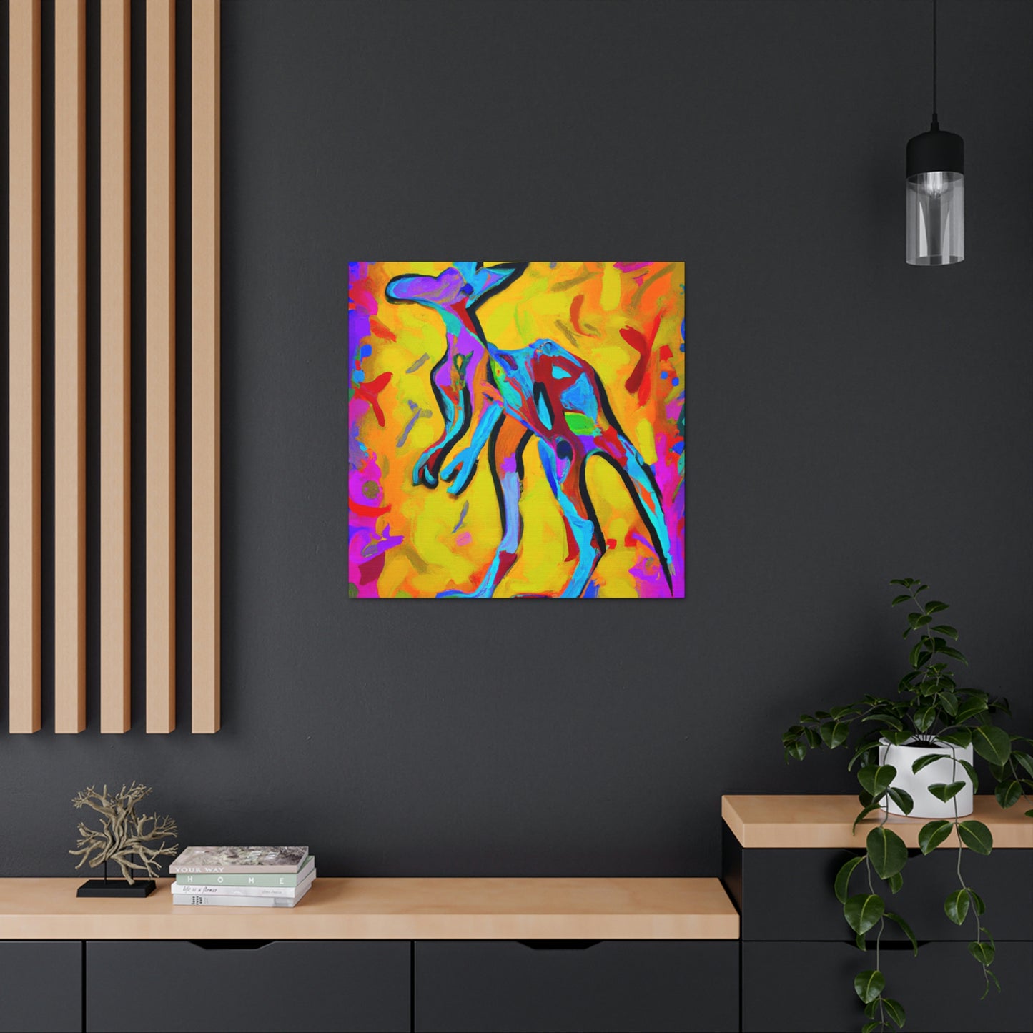 Kangaroo's Expressionist Dance - Canvas