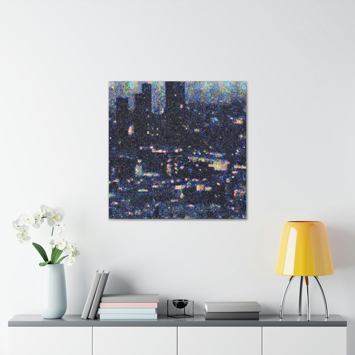 "Modern Art Deco Pointillism" - Canvas