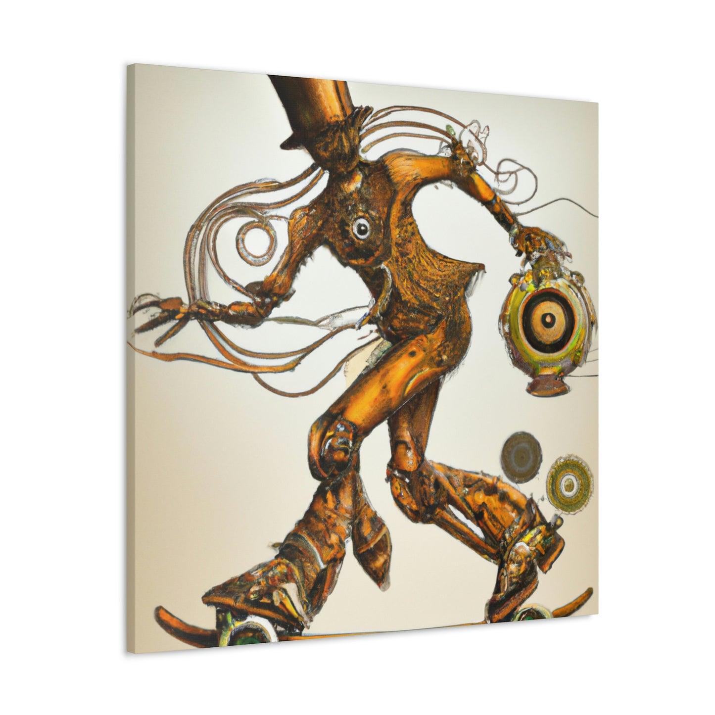 Skateboarding in Steampunk - Canvas