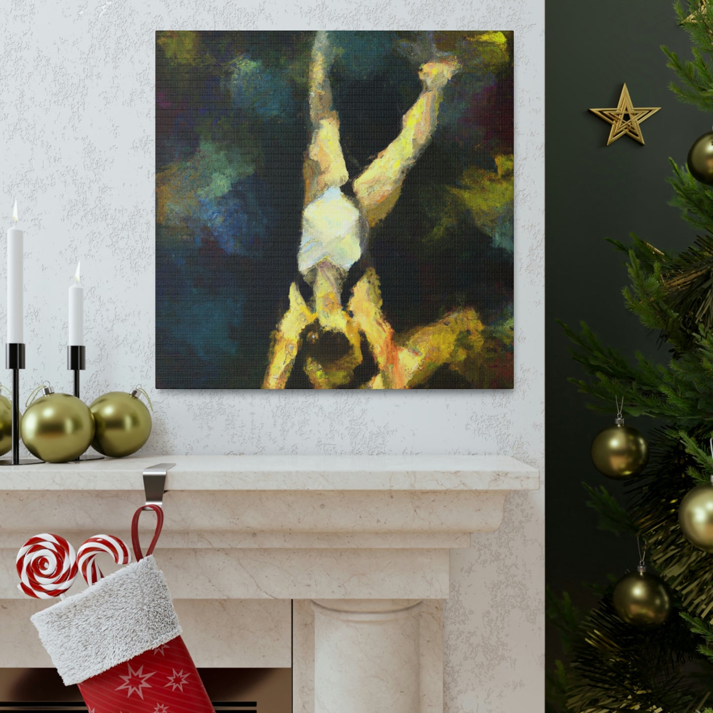 "Gymnasts in Motion" - Canvas