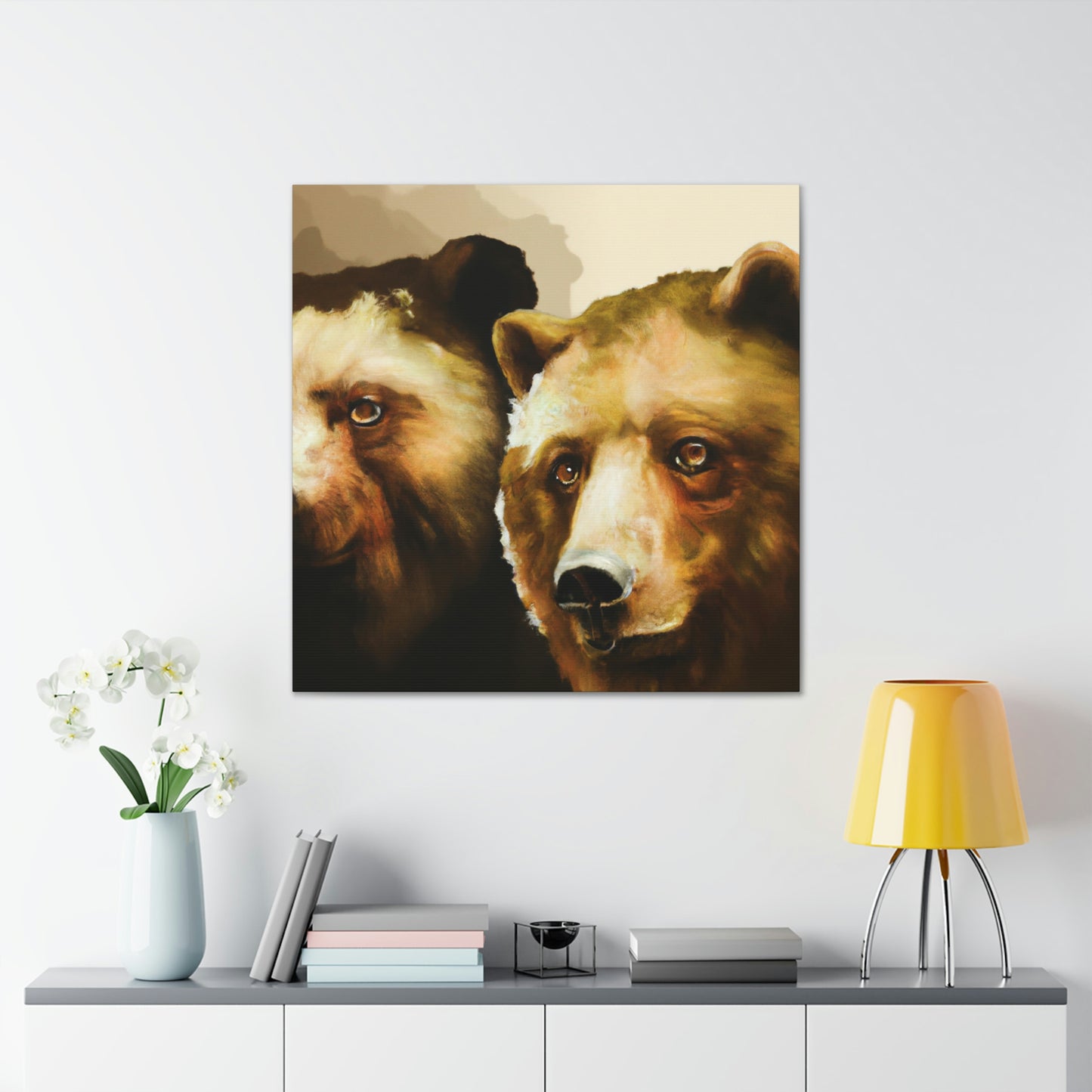 Grizzly Bear Family Portrait - Canvas