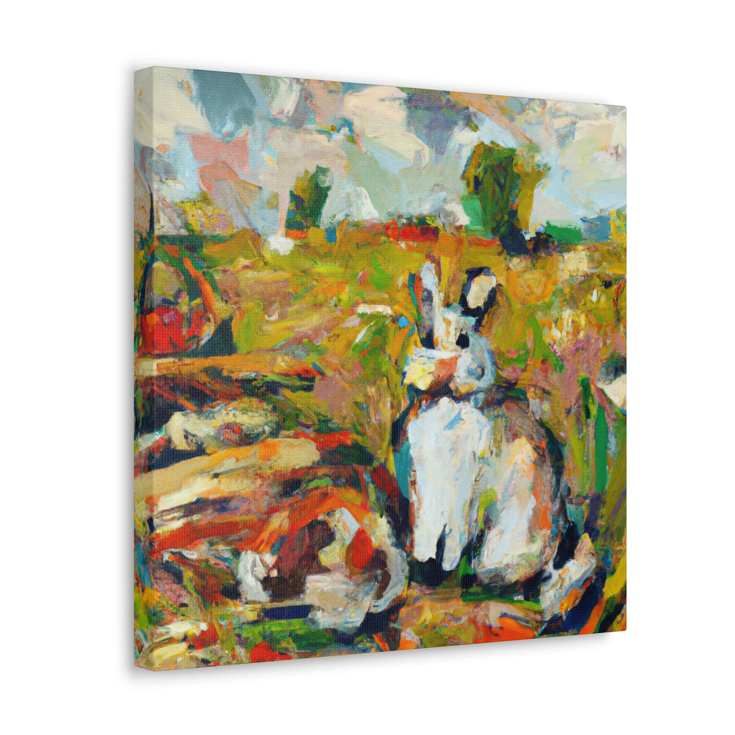 Rabbit in Impressionism - Canvas