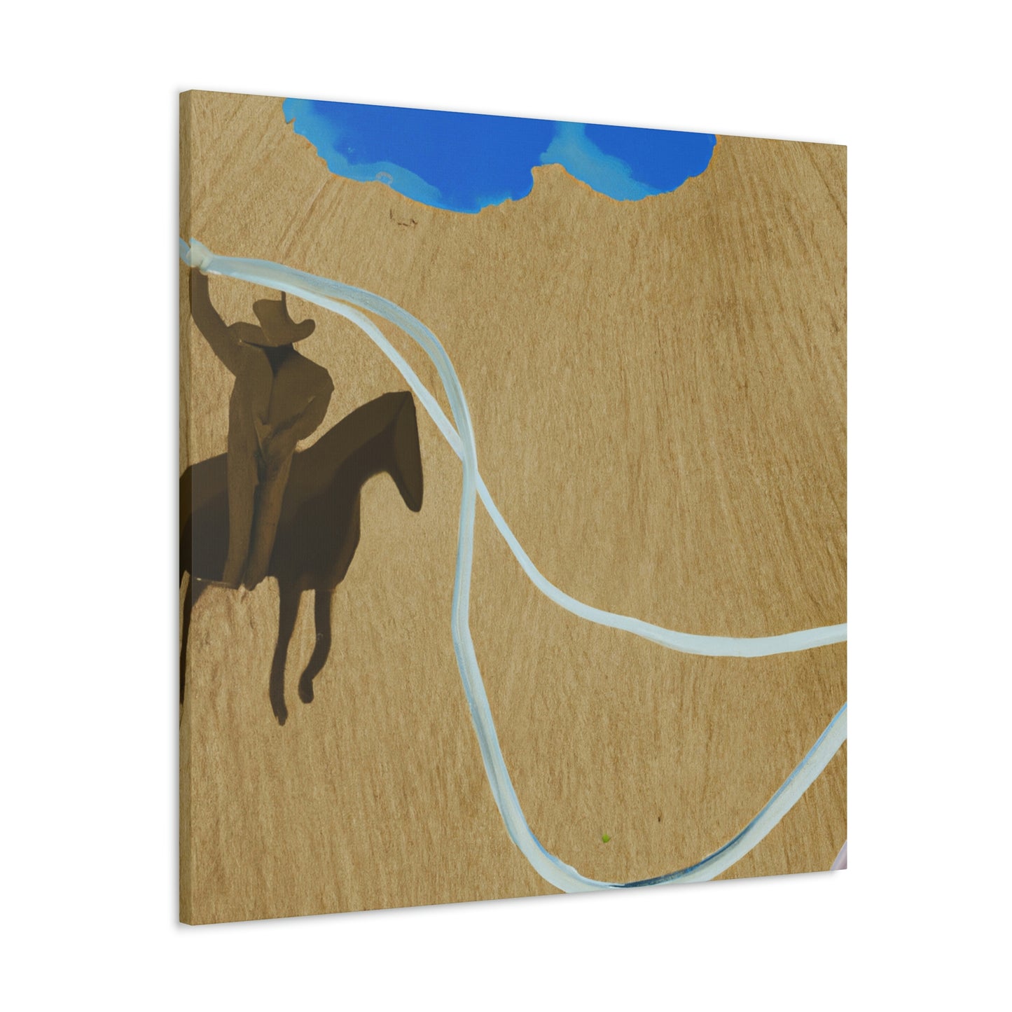 Roping a Cowboy Sunset - Canvas