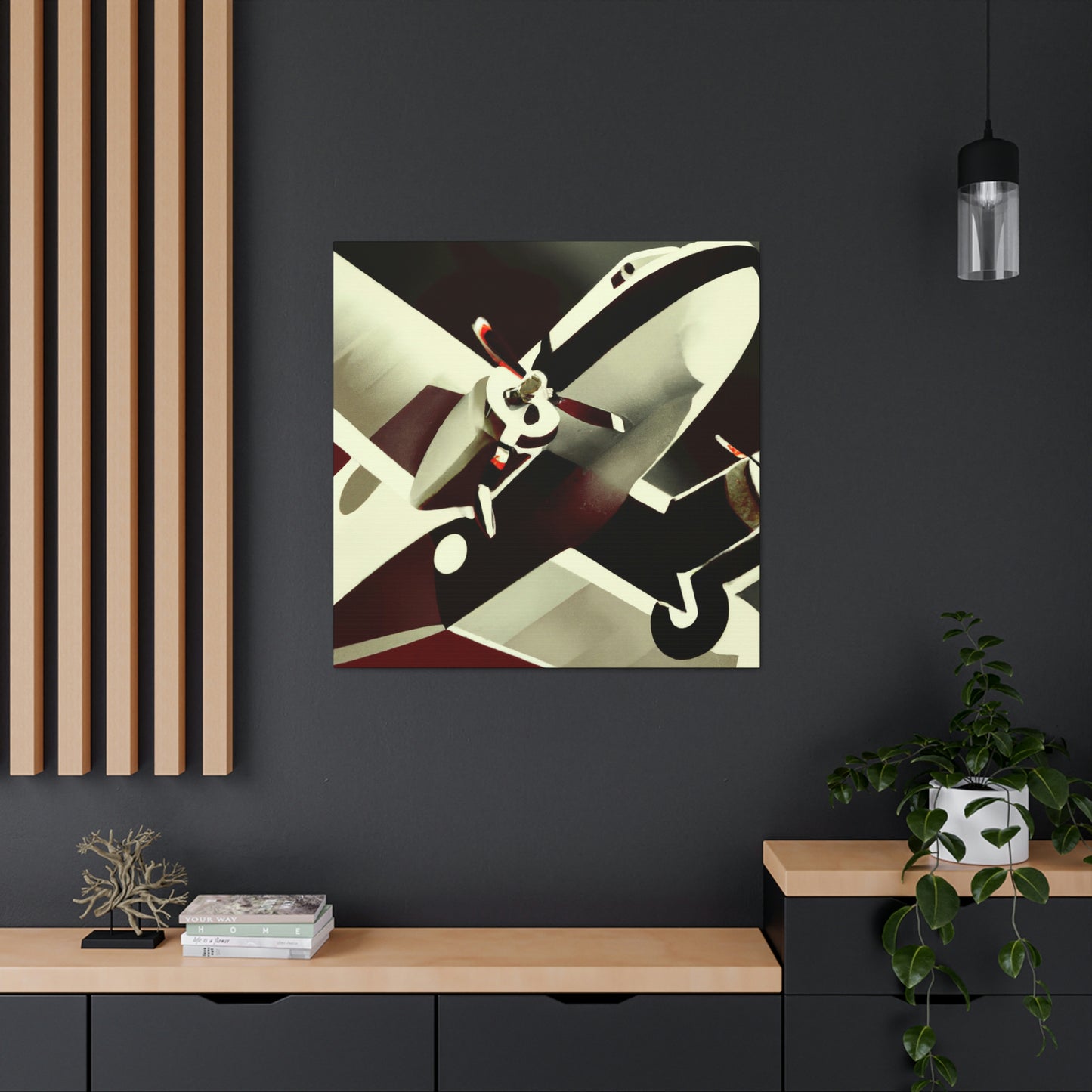 "Flight Over Deco City" - Canvas