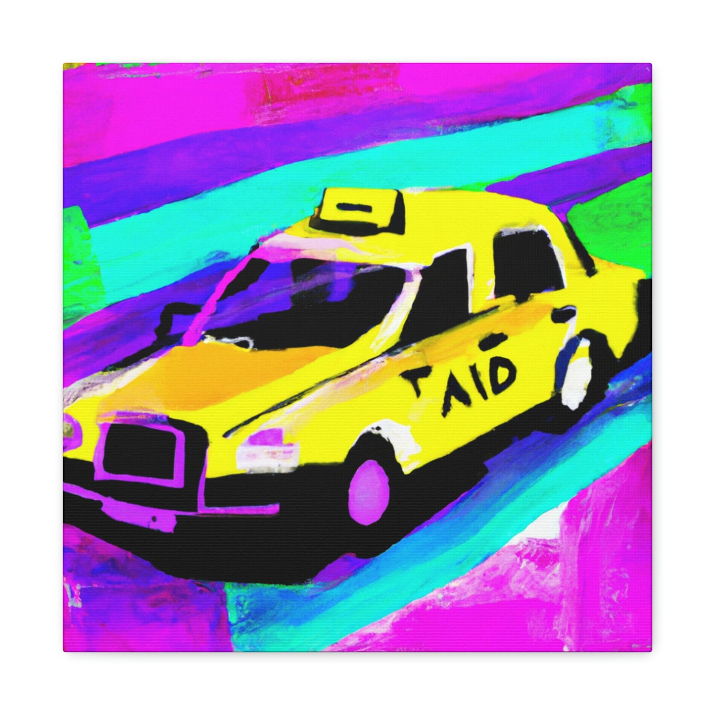 "Ride in Yellow Taxi" - Canvas