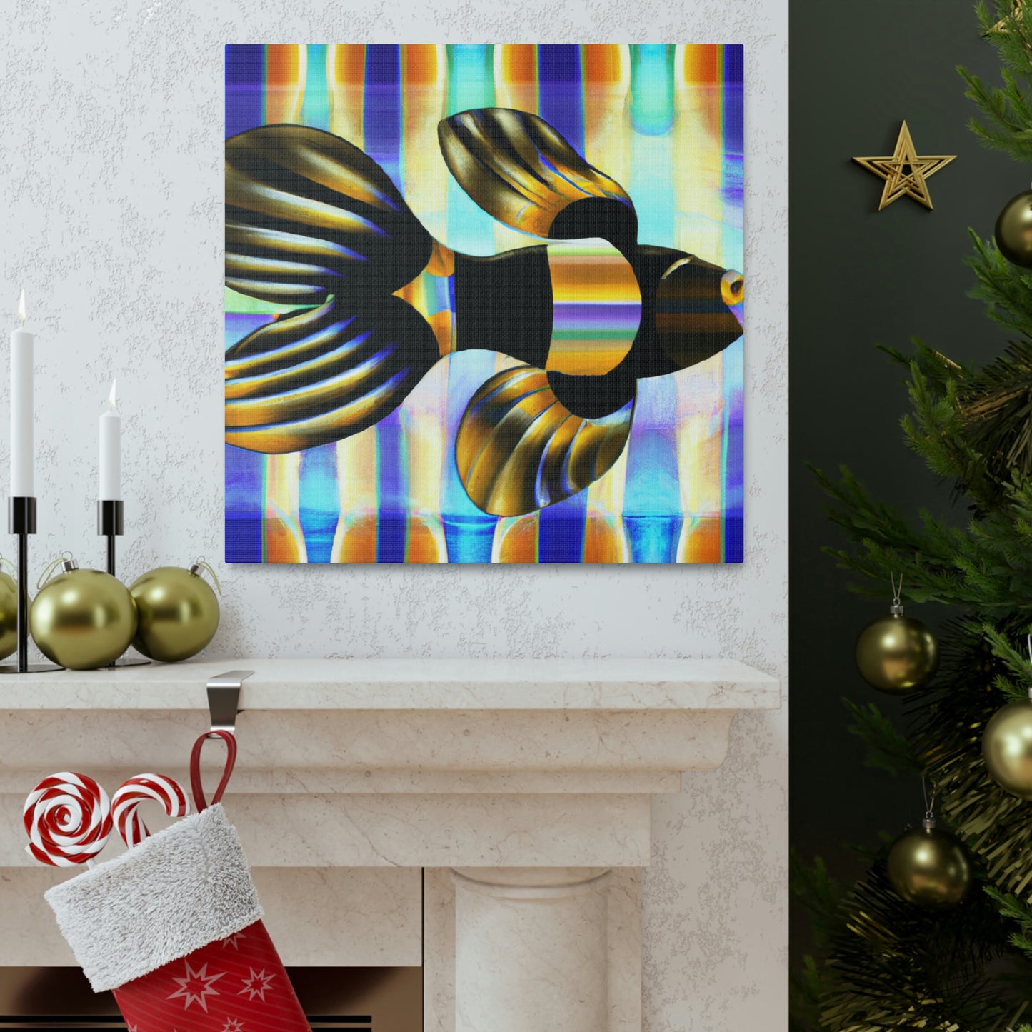 Glimmering Guppy Splendour - Canvas