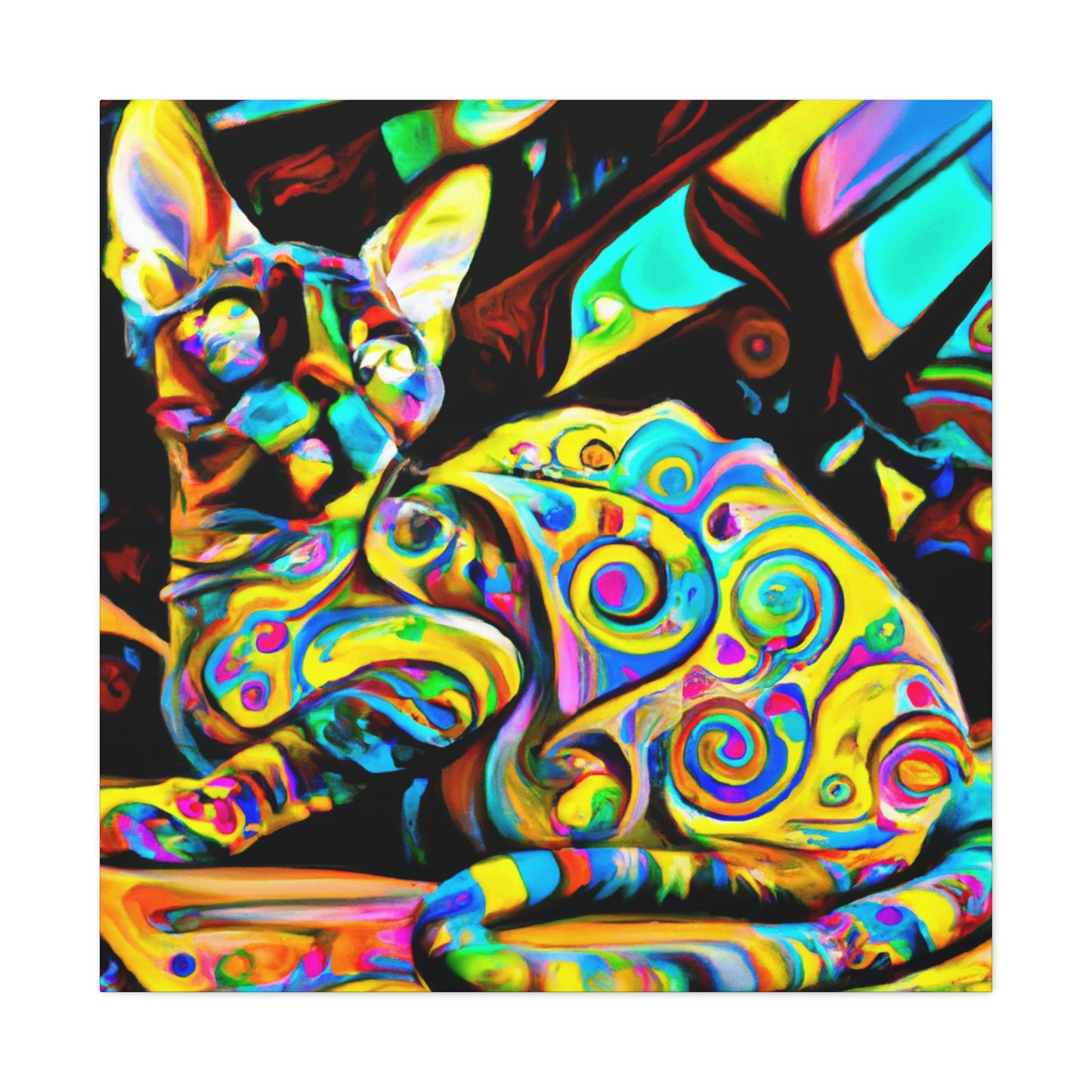 Devon Rex Regality - Canvas